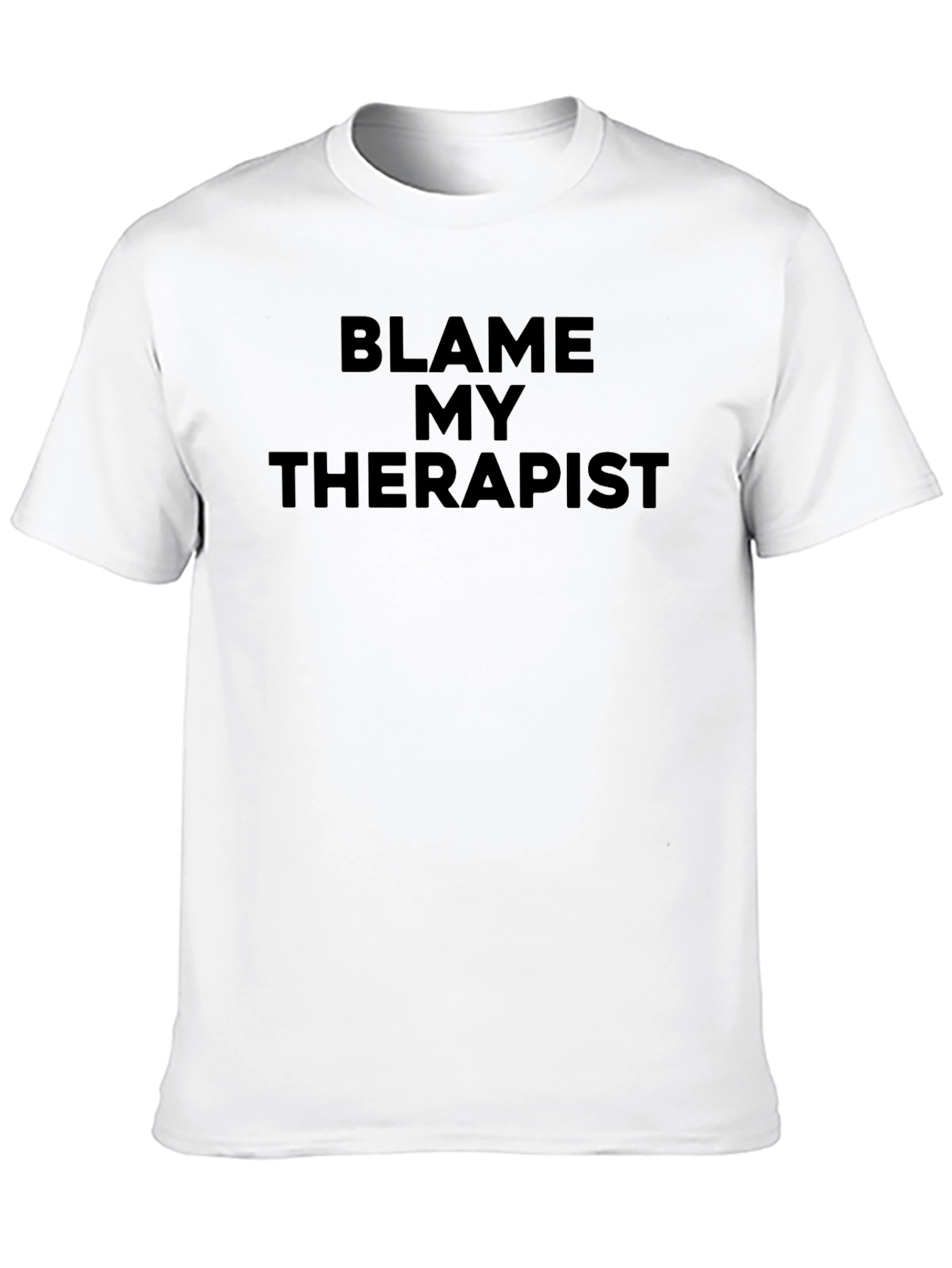 Blame My Therapist Black Graphic T-Shirt