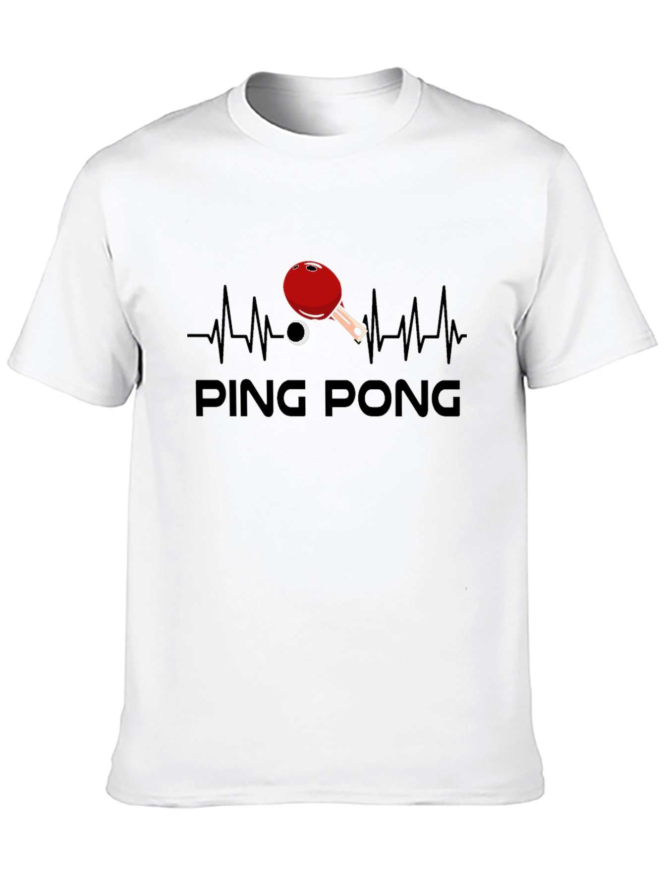 Ping Pong Heartbeat Graphic Tee - Black