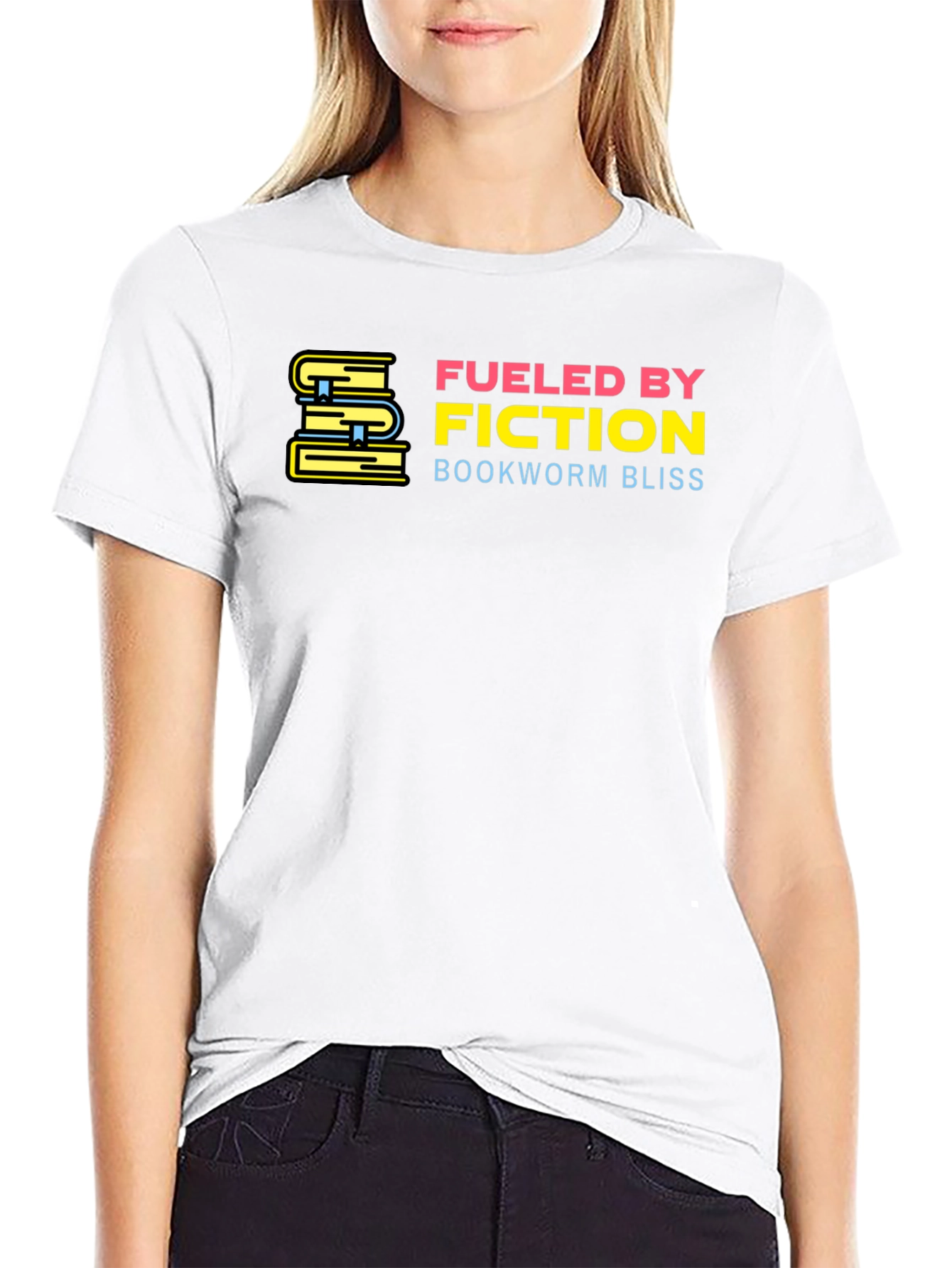 Fueled By Fiction Bookworm Bliss Black T-Shirt