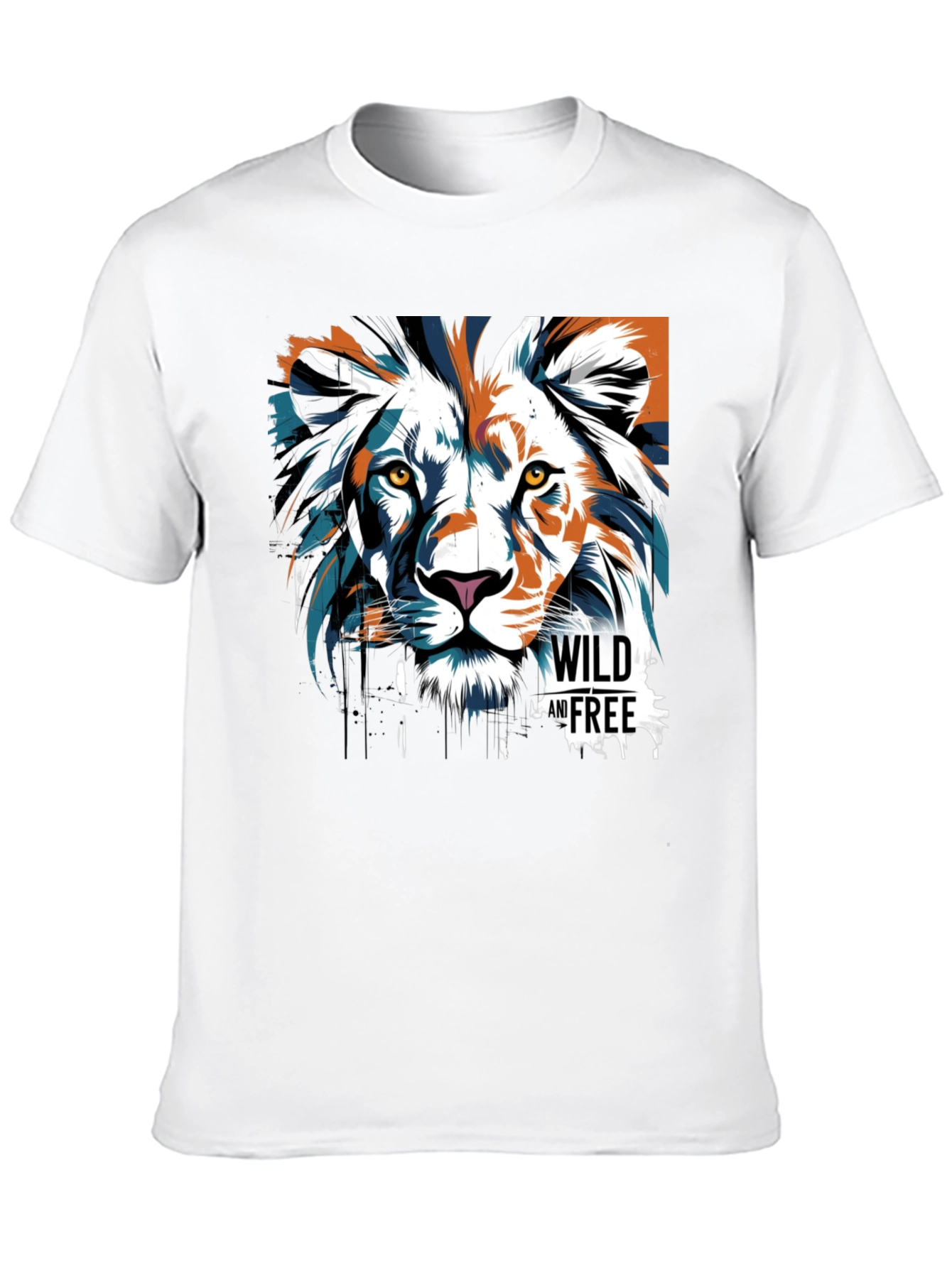 Wild & Free Lion Graphic Tee - Black