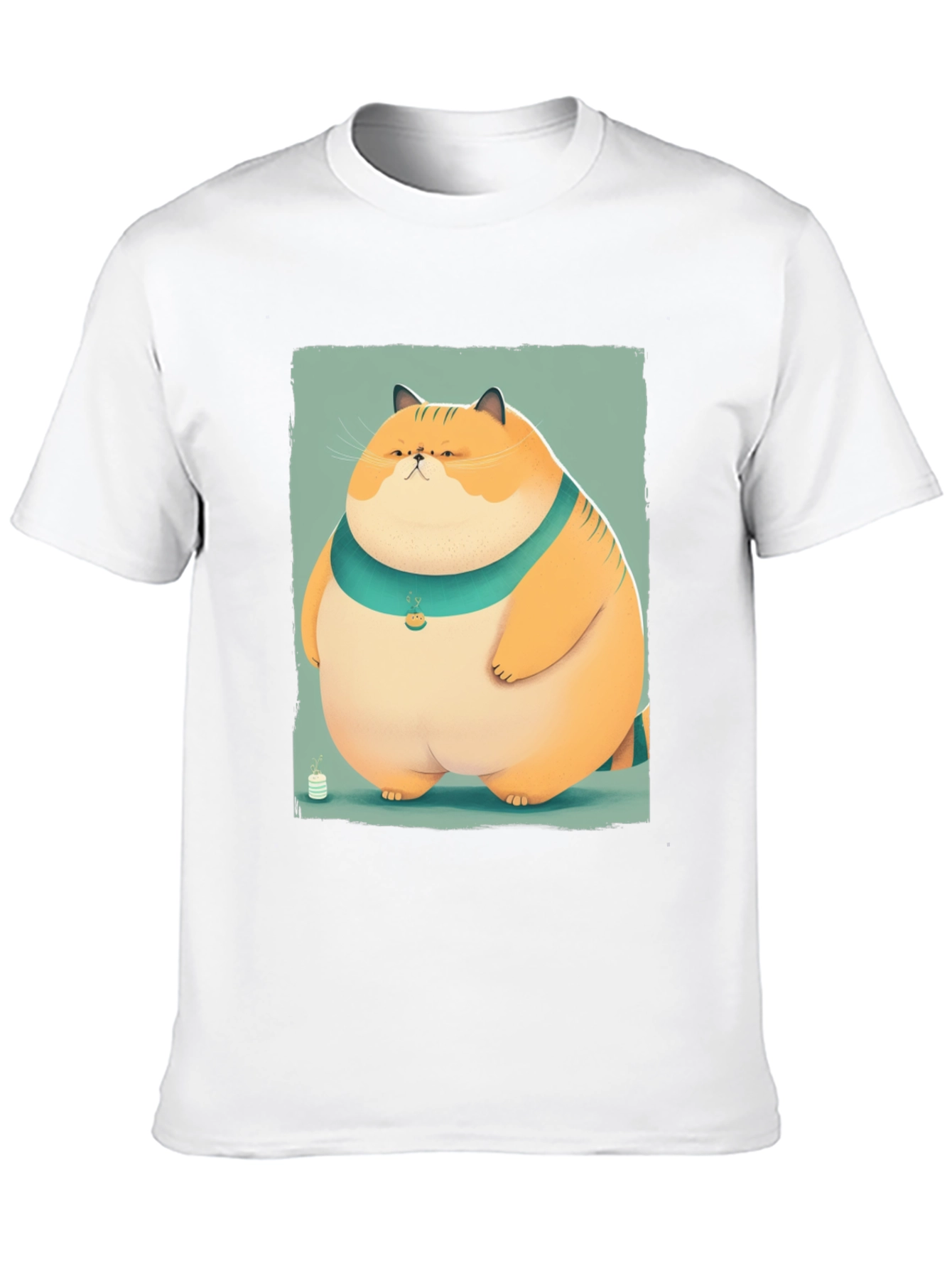Cartoon Cat Graphic Tee - Unisex Soft Cotton T-Shirt