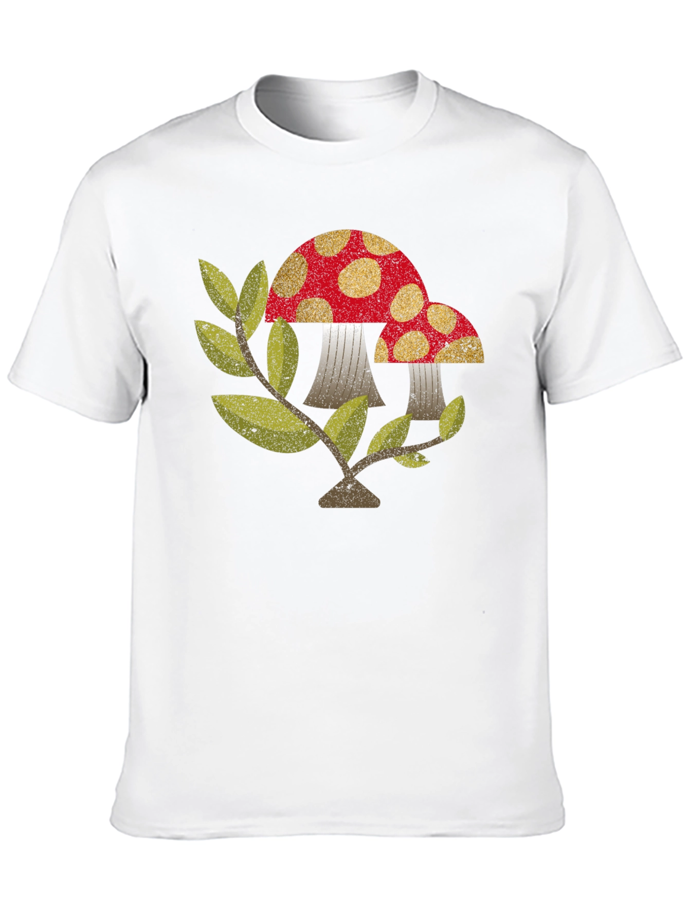 Retro Mushroom Graphic Tee - Black Unisex T-Shirt