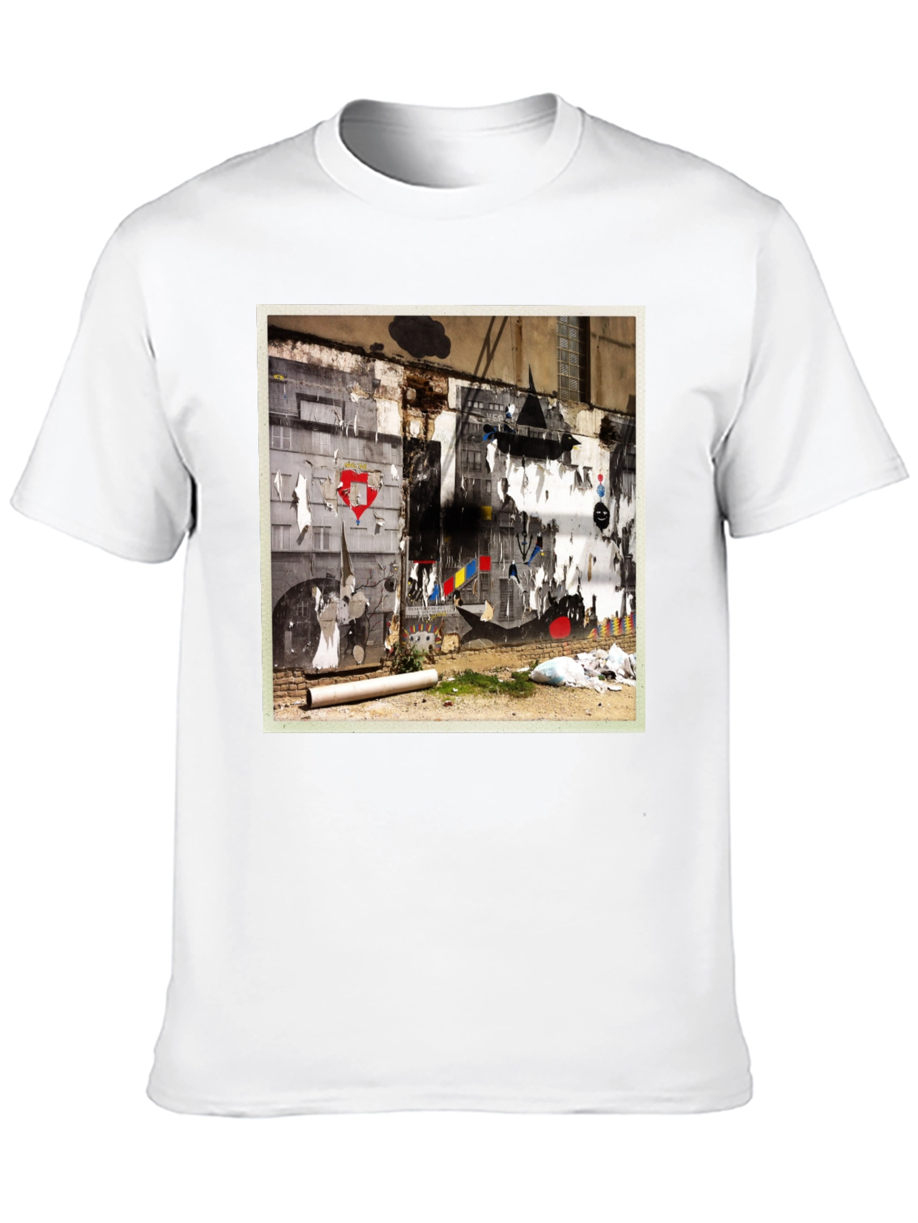 Urban Art Graphic Tee - Stylish Black Cotton T-Shirt