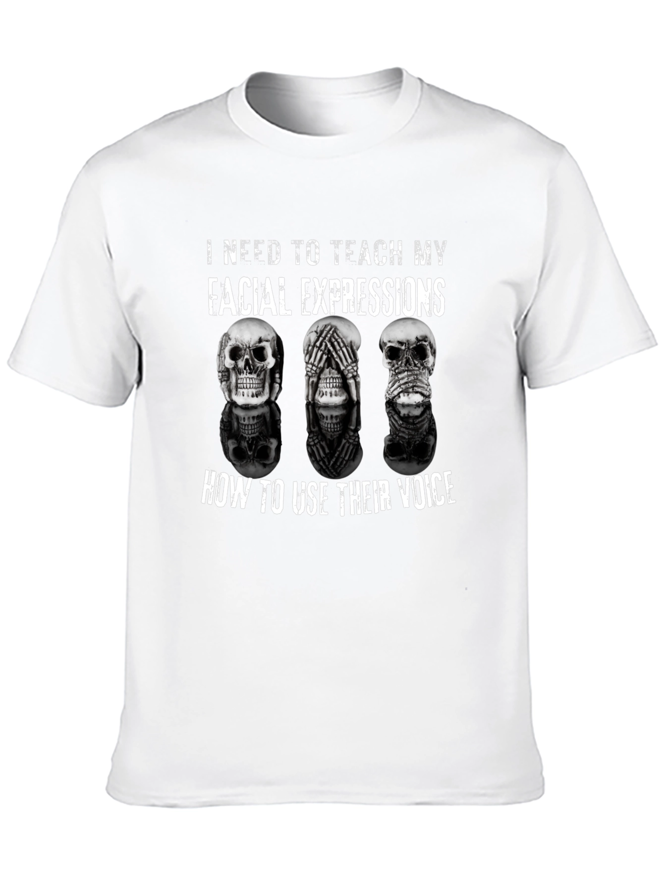 Skull Expression Graphic T-Shirt