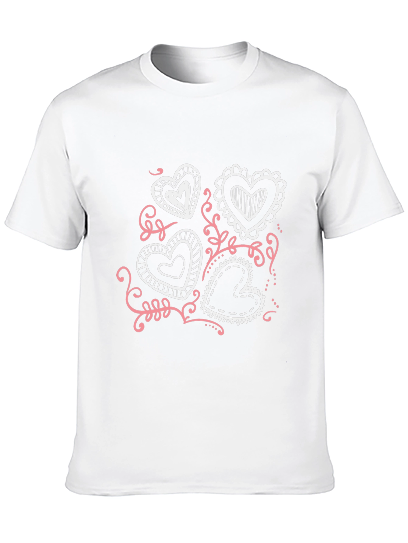 Heart Scribble Graphic Tee - Soft Cotton Blend