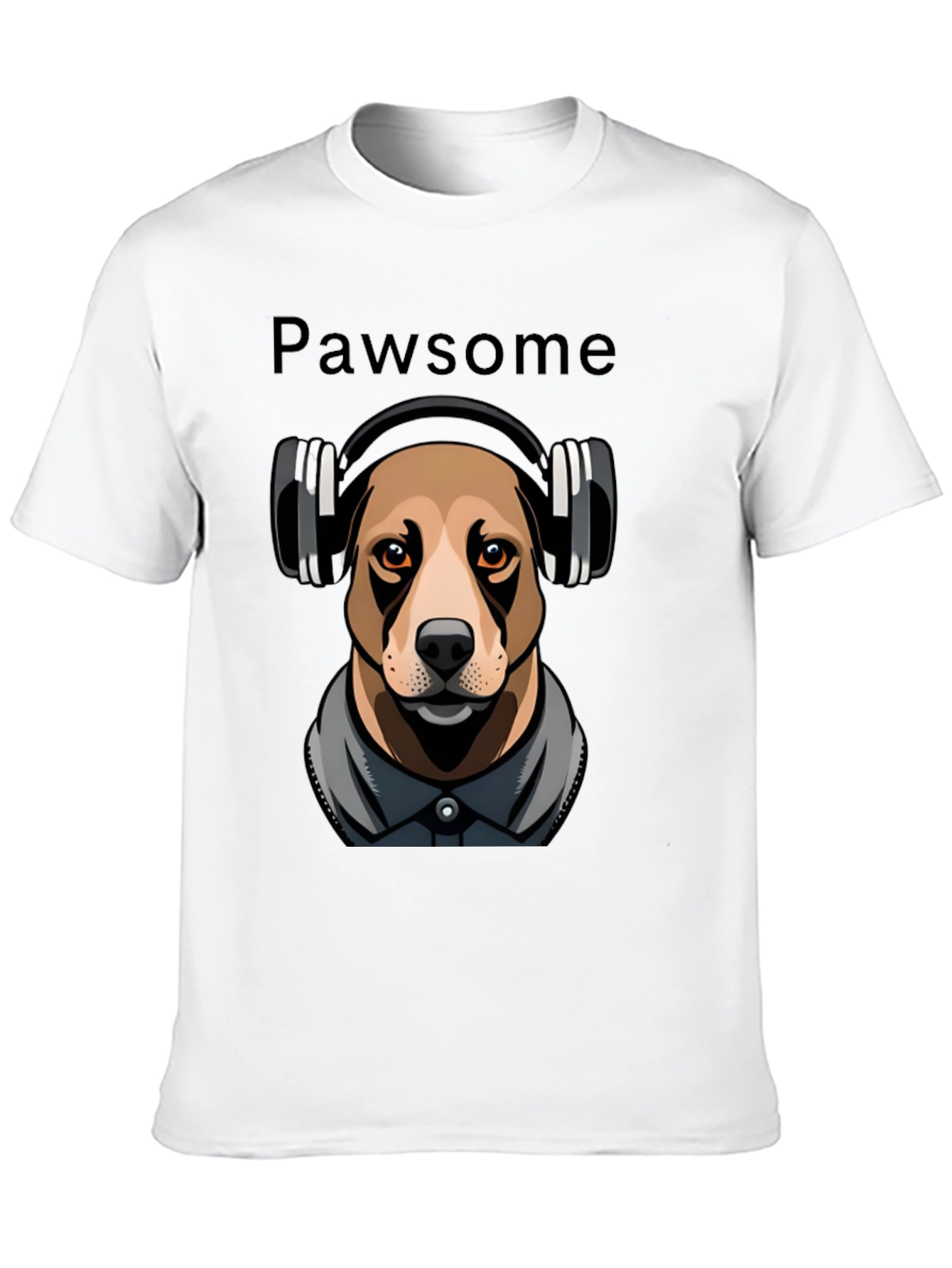 Pawsome Dog T-Shirt with Headphones