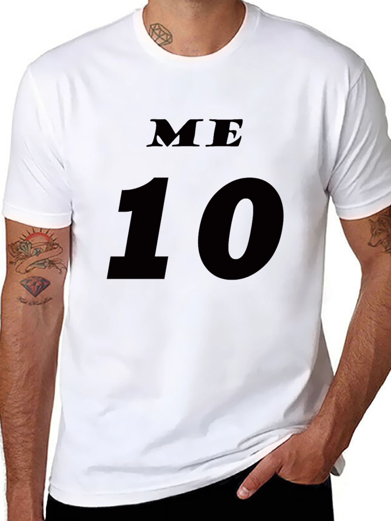 ME 10 Black T-Shirt - Casual Wear