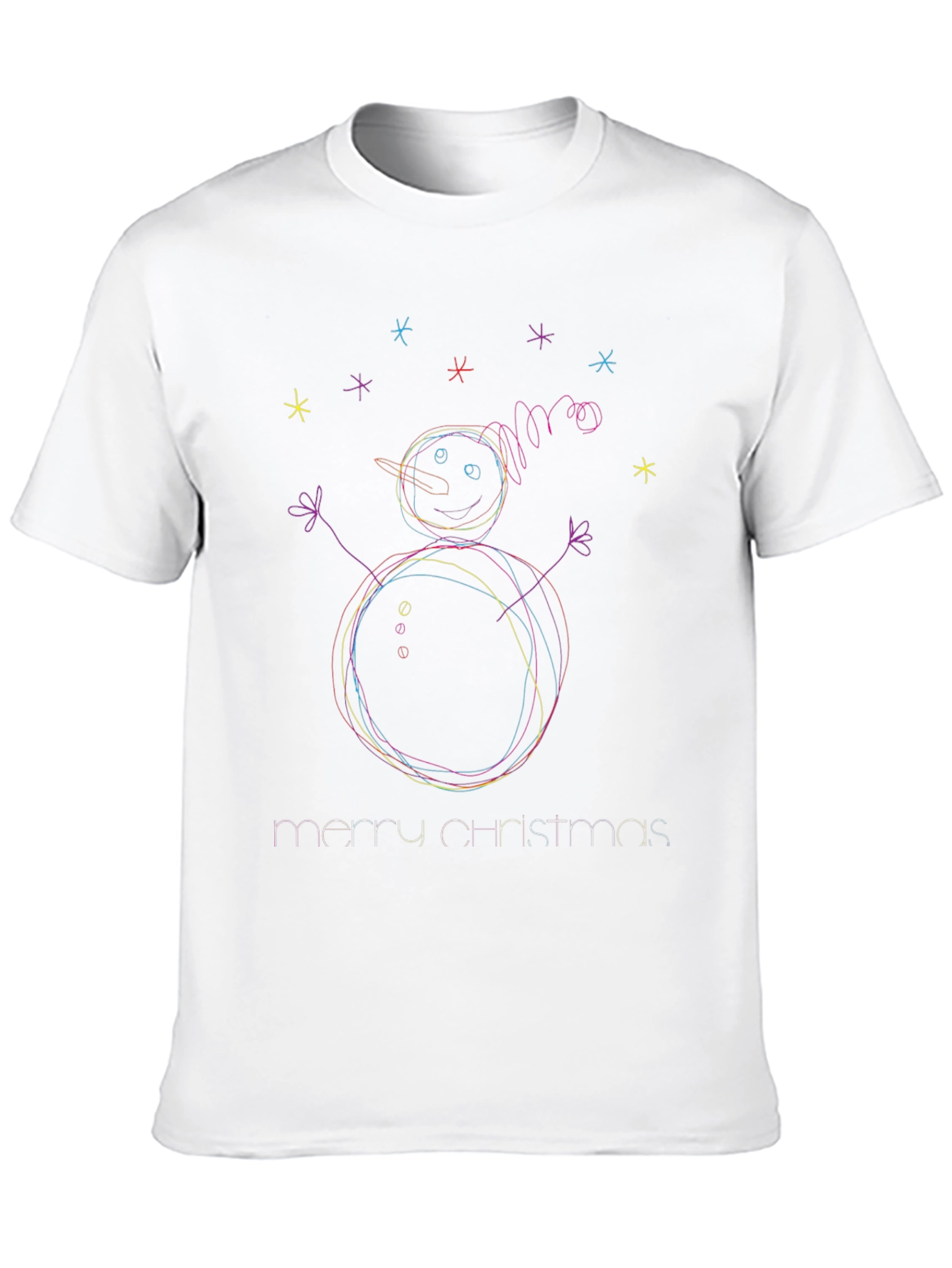 Festive Snowman Scribble Tee - Holiday Cheer!