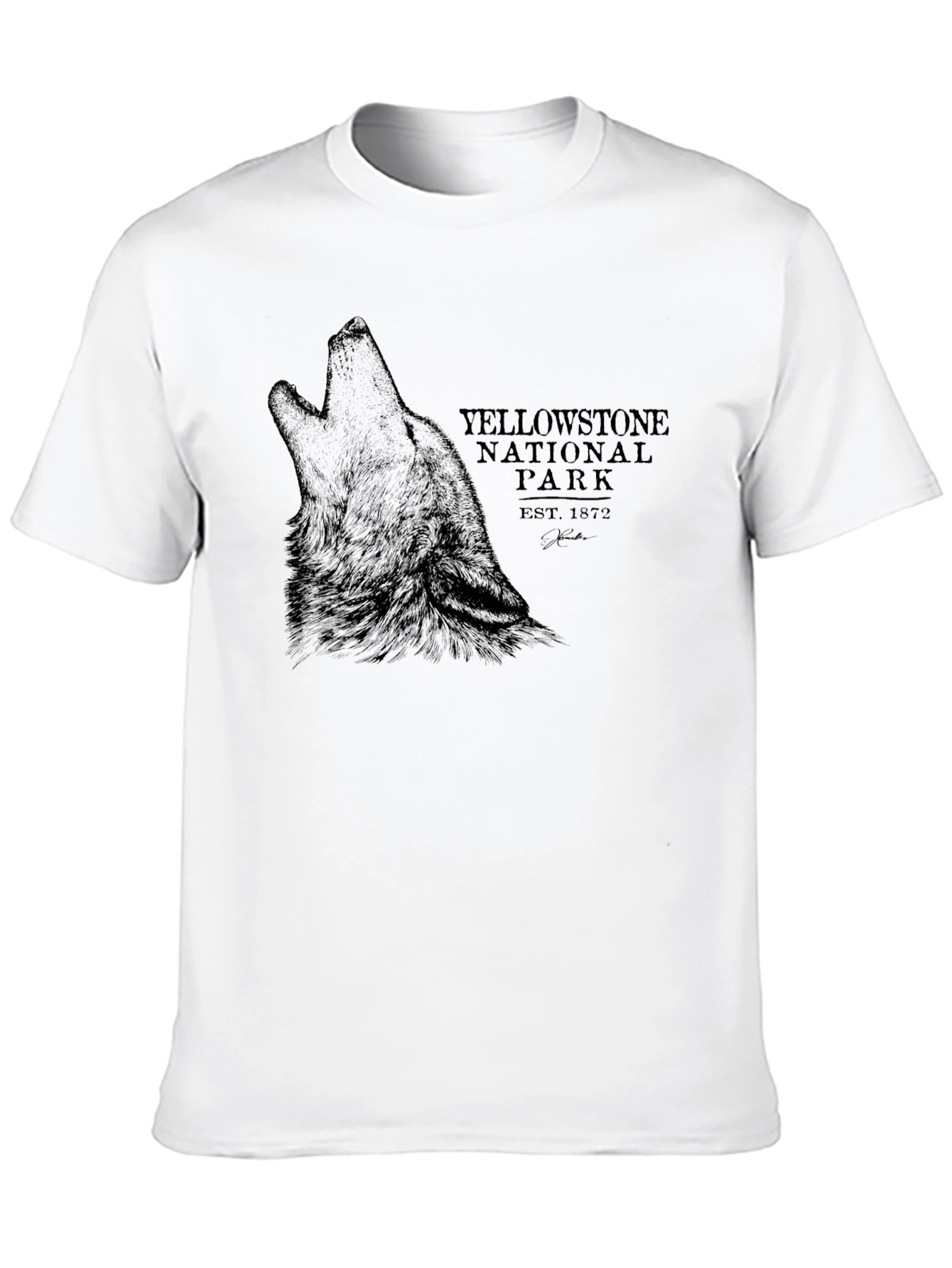 Yellowstone National Park Wolf Graphic Tee