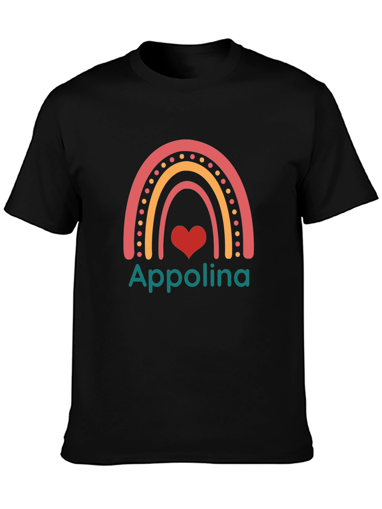 Appolina Rainbow Heart Graphic Tee