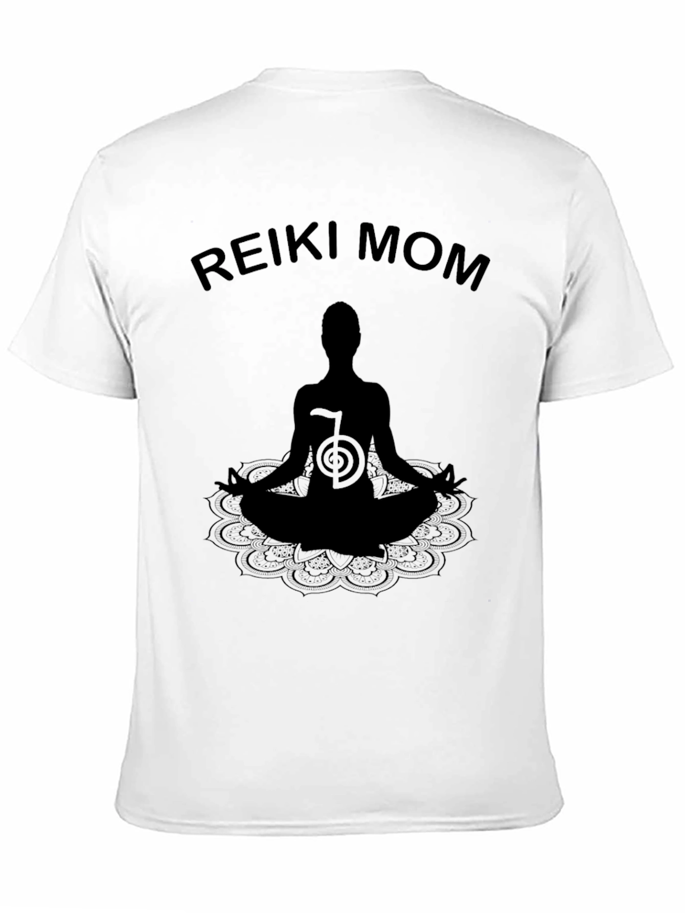 Reiki Mom T-Shirt - Meditating Silhouette Design