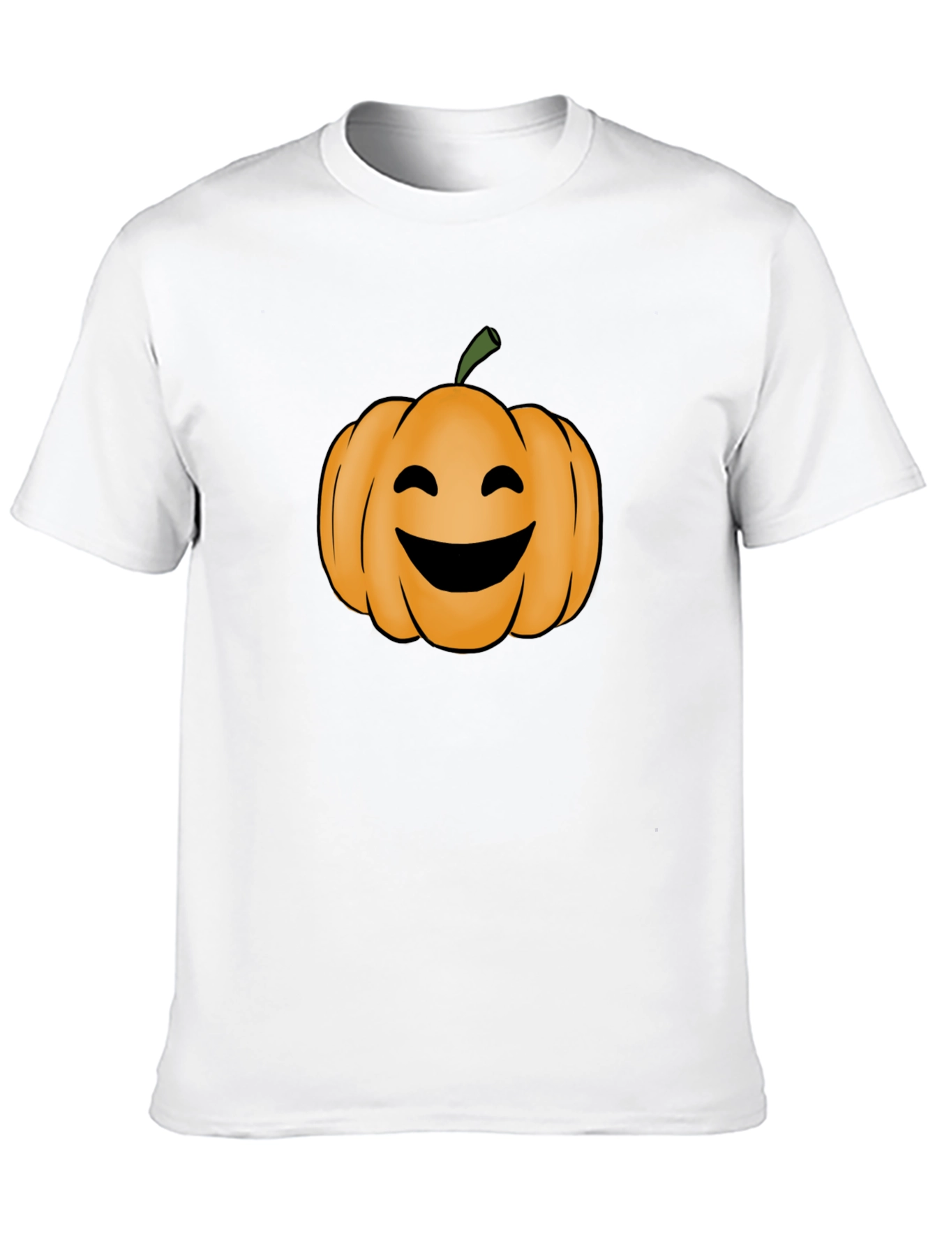 Smiling Pumpkin Halloween Black T-Shirt