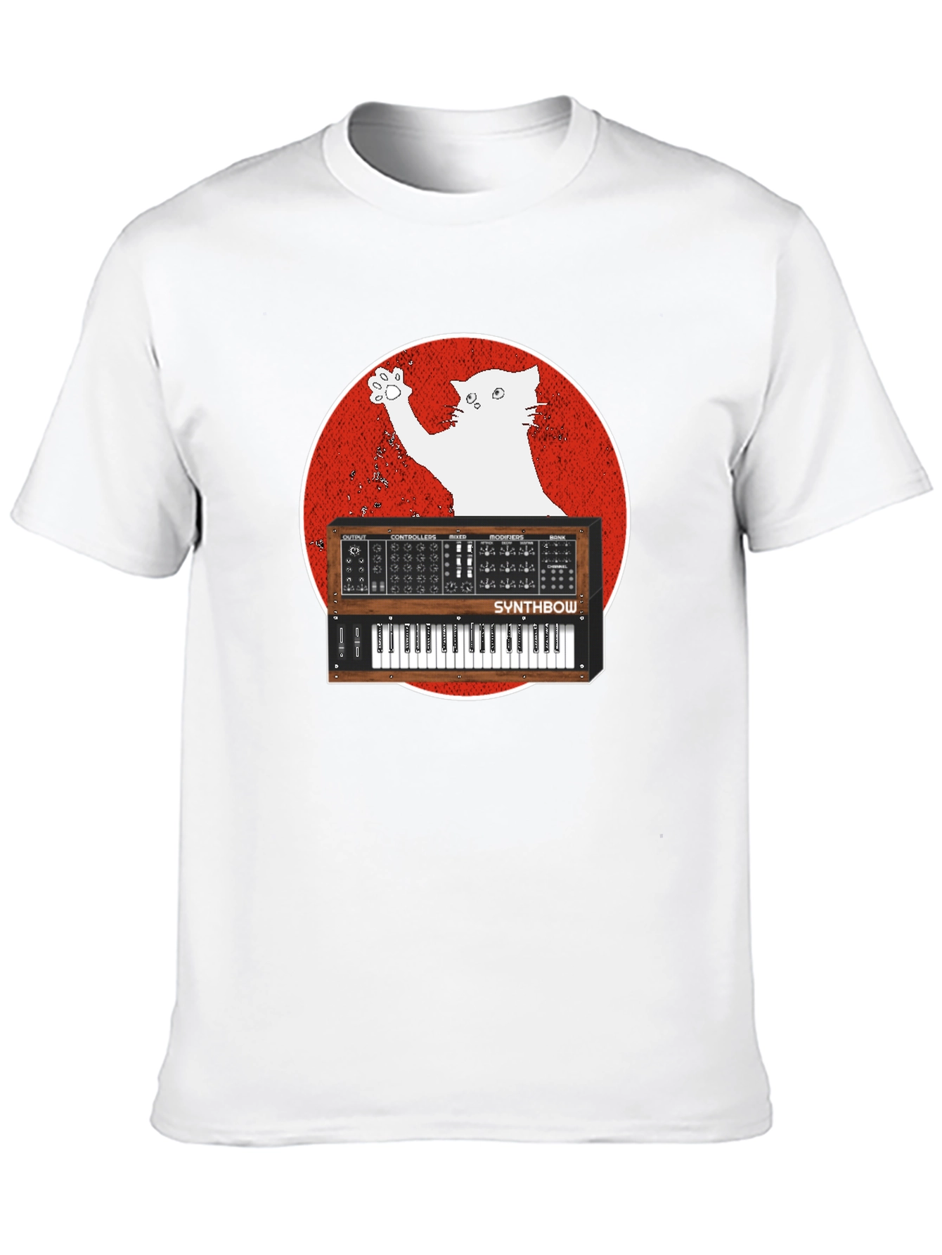 Synth Cat T-Shirt - Music Lover Tee