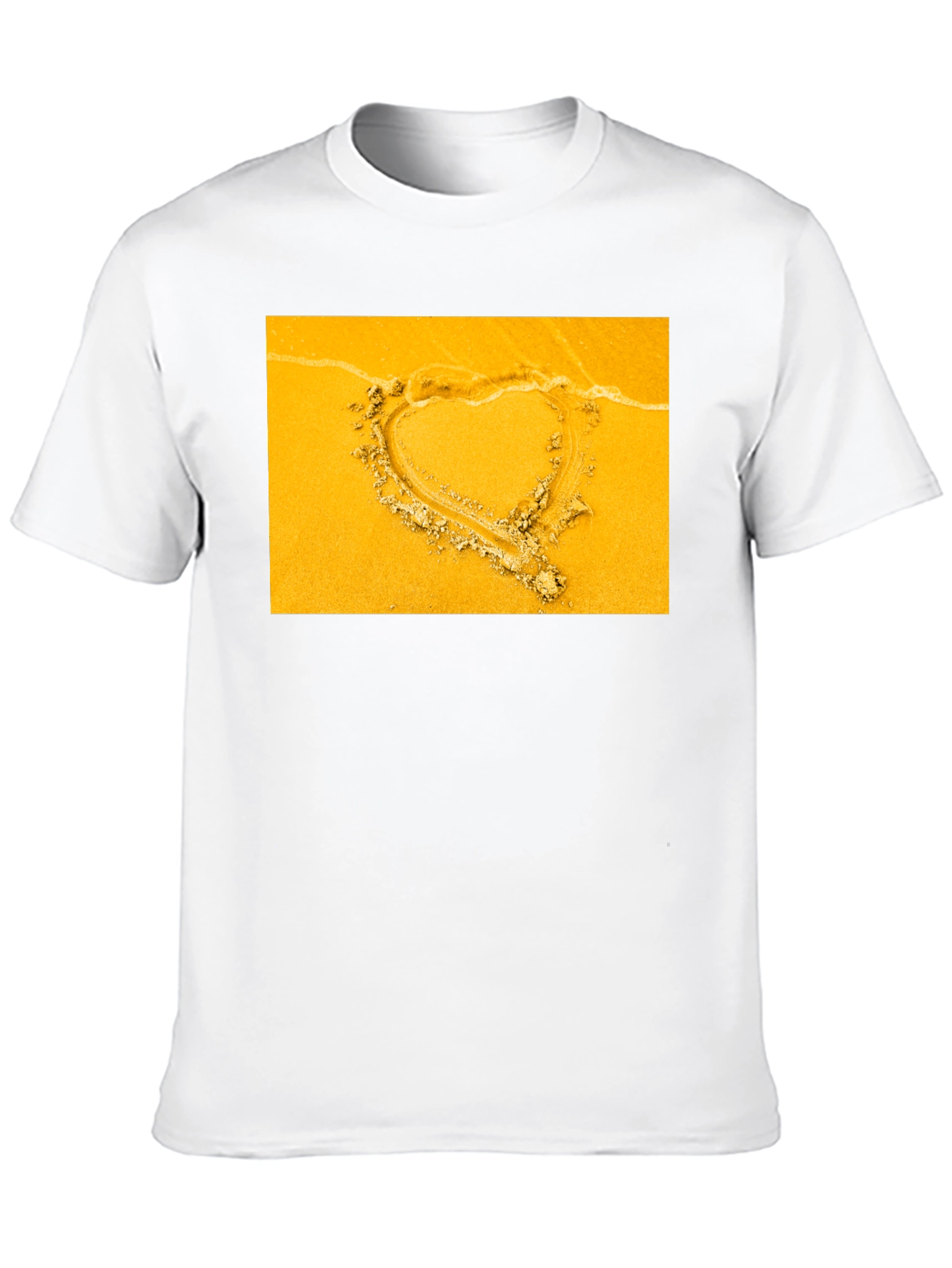Heart in Sand Graphic Tee - Beach Love Shirt