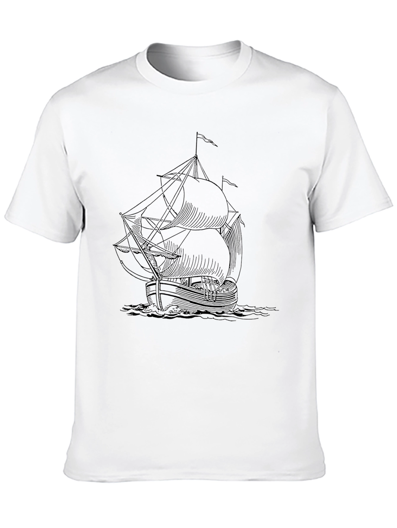 Black Ship Graphic Tee - Mens Short Sleeve
