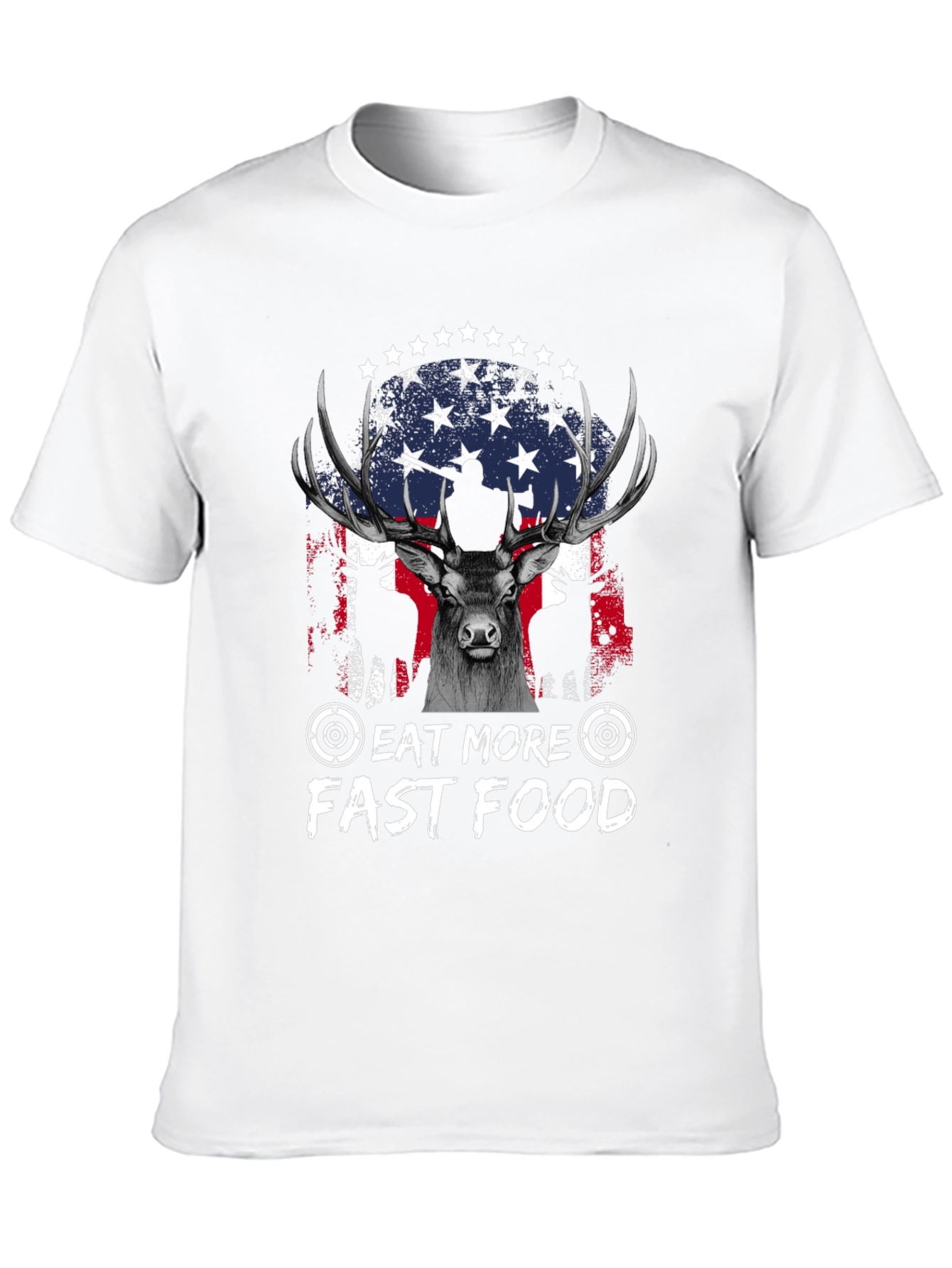 Eat More Fast Food Deer Graphic Tee