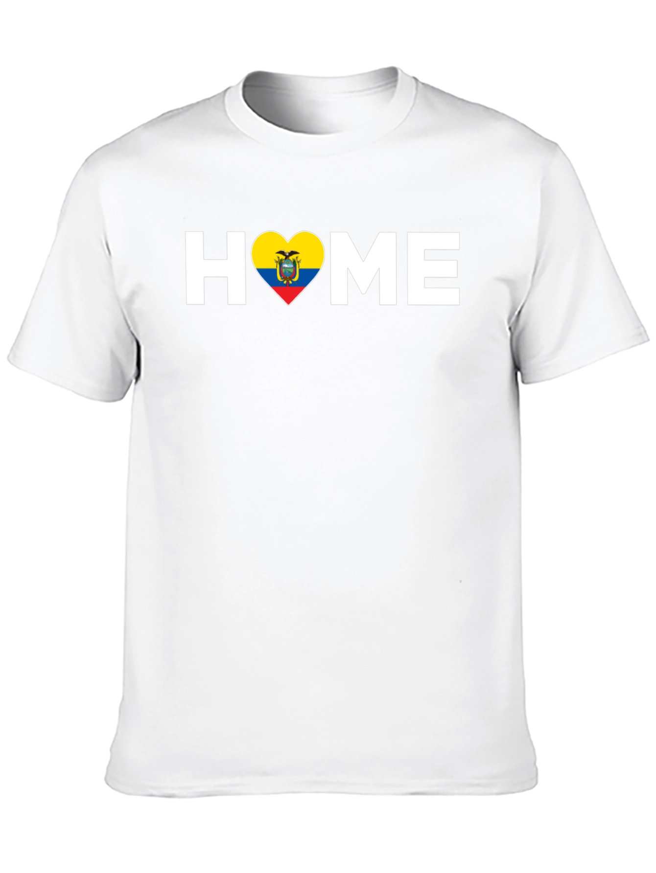 Ecuador Home T-Shirt - Flag Heart Graphic Tee