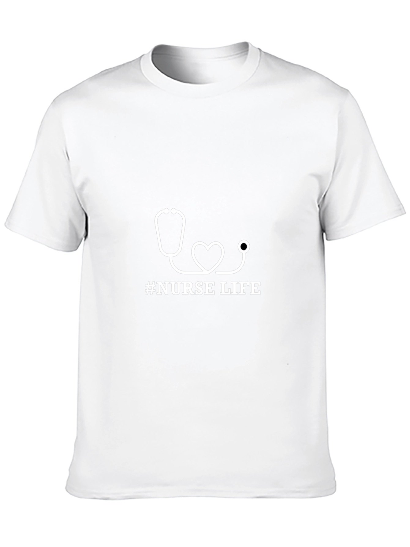 Nurse Life Black T-Shirt - Stethoscope Graphic Tee