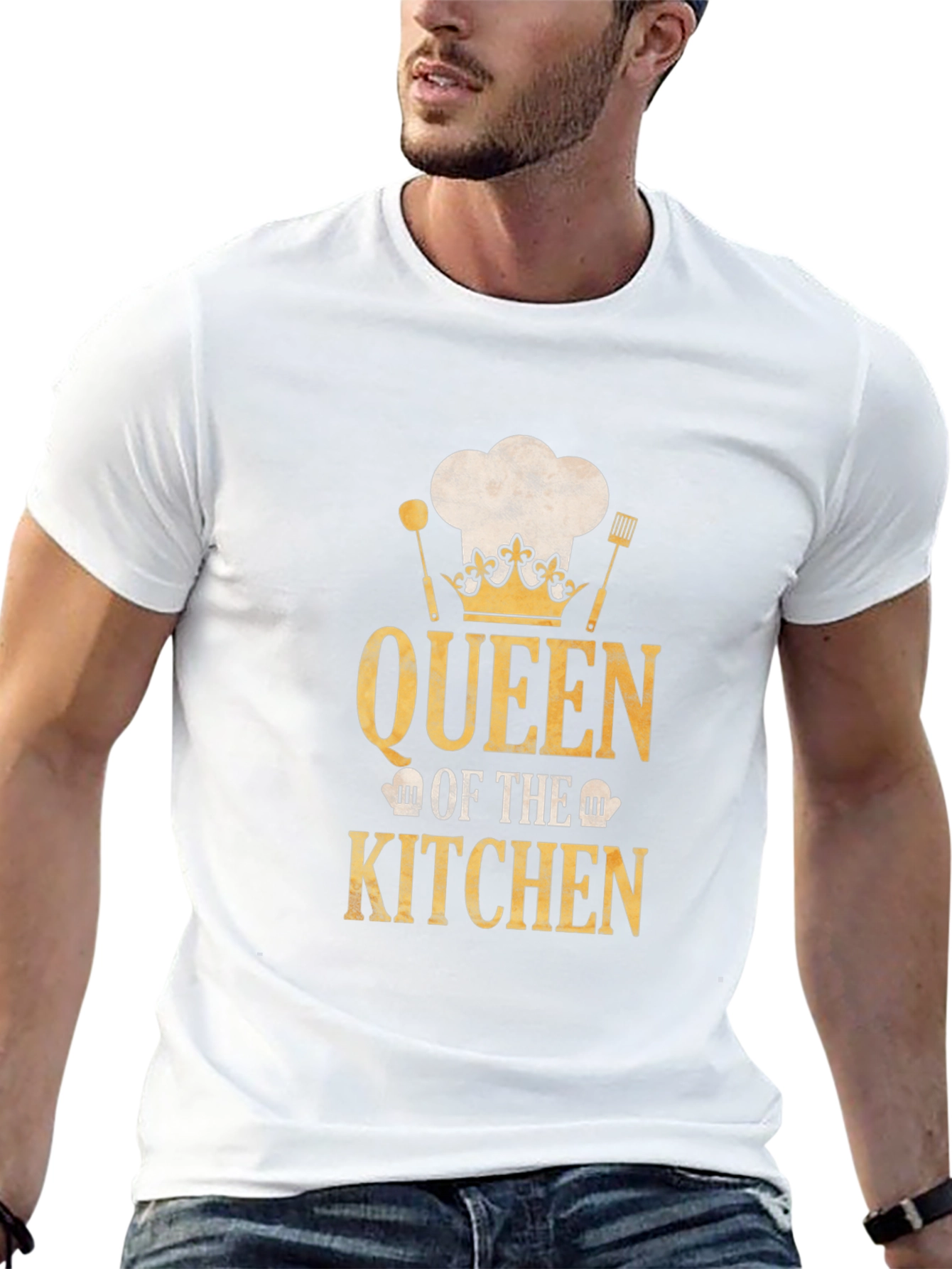 Queen of the Kitchen T-Shirt - Chef Hat Design