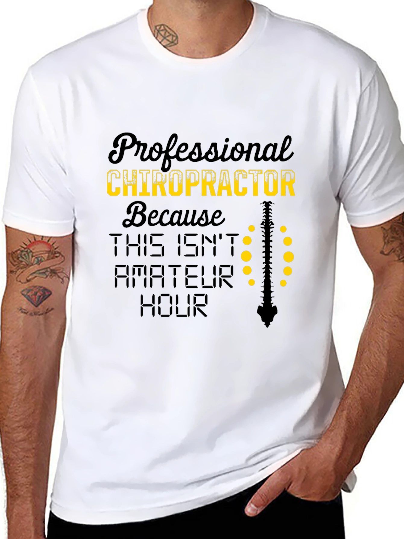 Chiropractor T-Shirt - Professional Spine Design