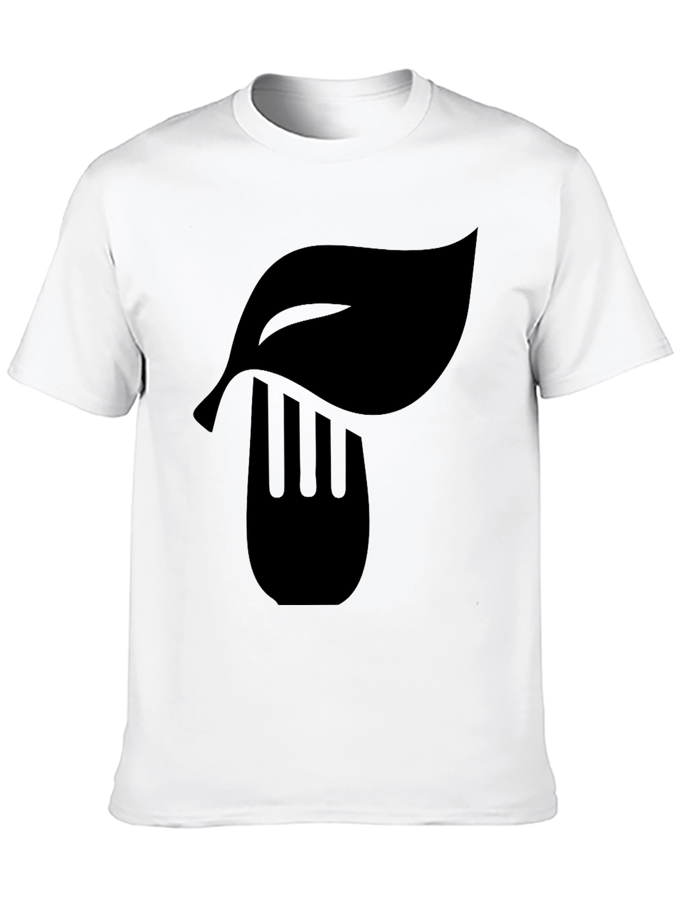 Leaf & Fork Graphic Black T-Shirt