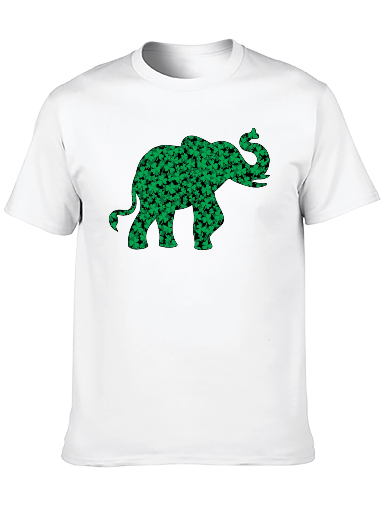 Shamrock Elephant Graphic Tee - Lucky Black T-Shirt
