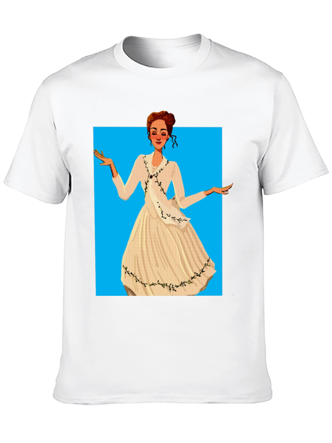 Elegant Woman Cartoon T-Shirt