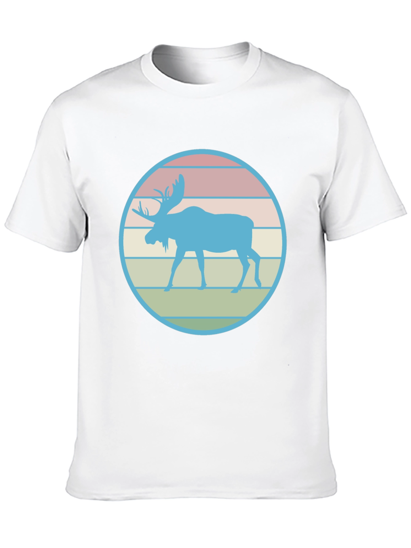 Retro Moose Graphic Tee - Black