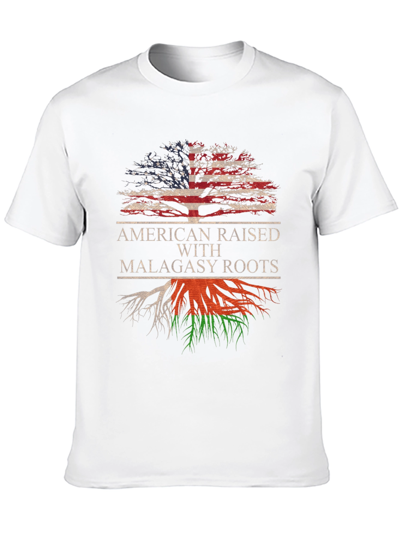 American Raised with Malagasy Roots Graphic Tee