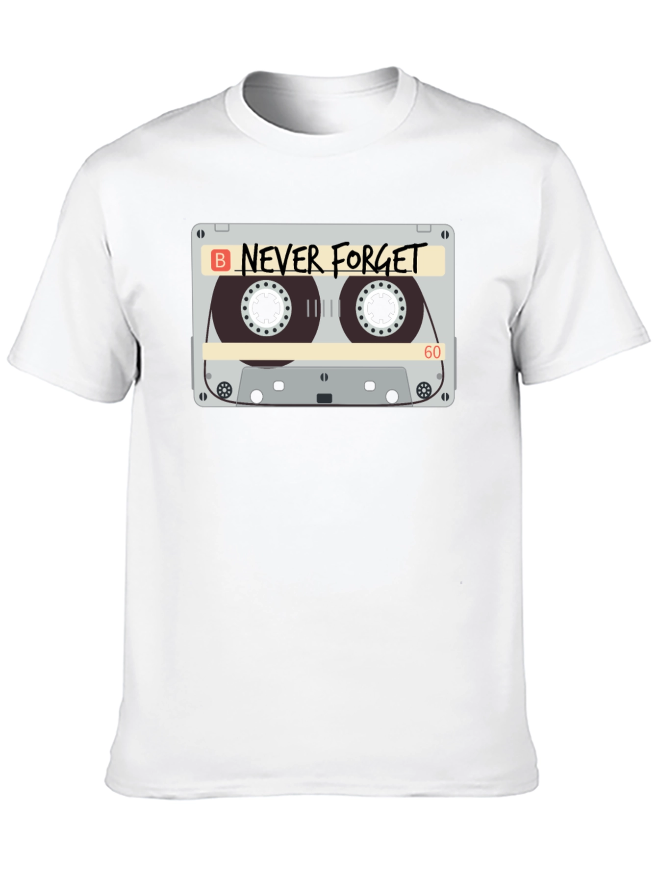 Never Forget Cassette Tape Graphic T-Shirt