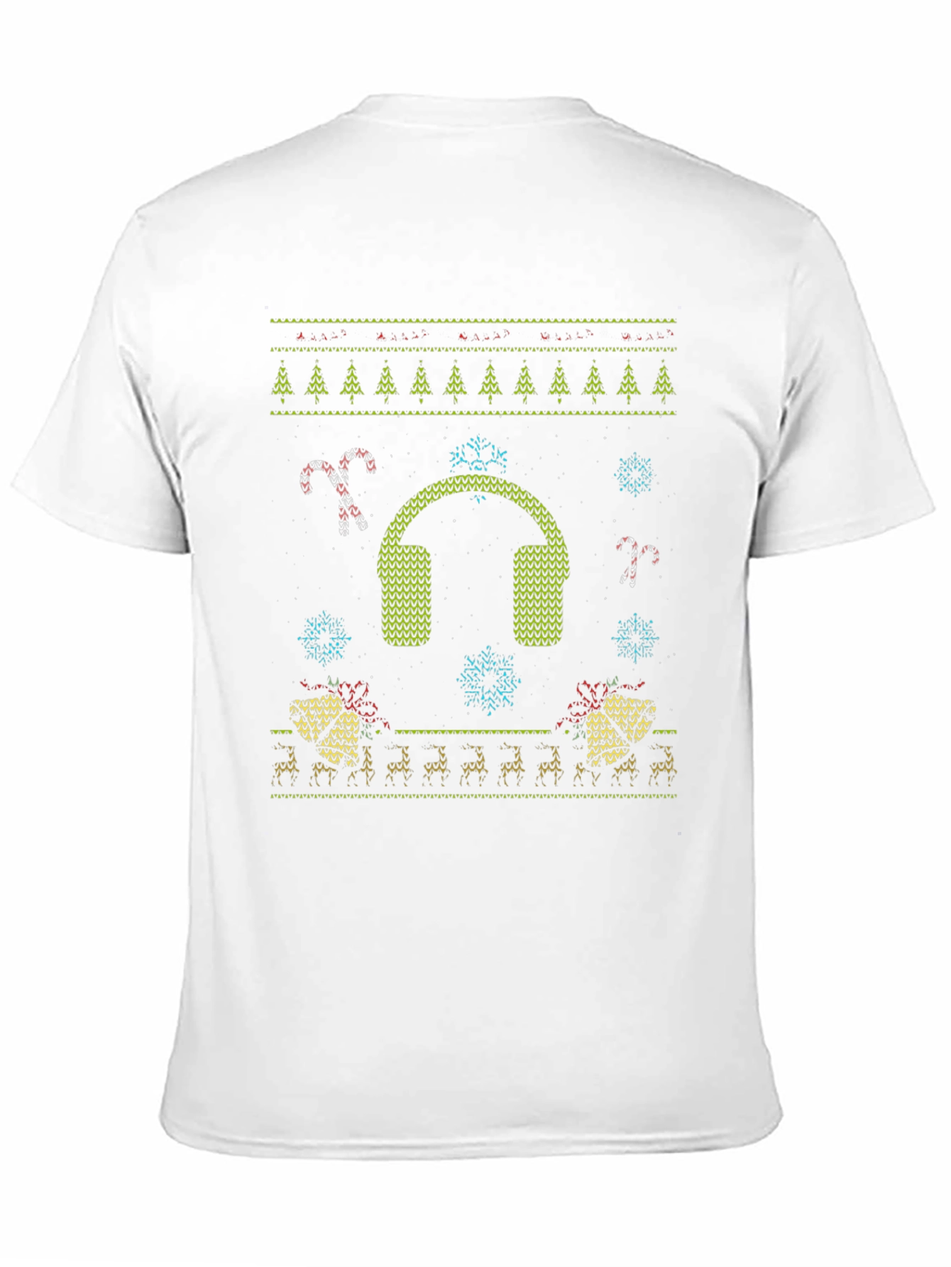 Ugly Christmas Sweater T-Shirt: Music Lover Holiday Tee