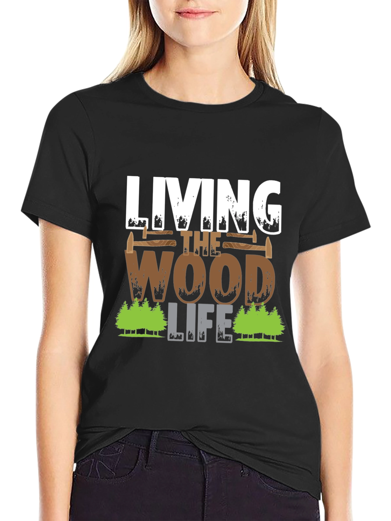 Living The Wood Life T-Shirt Carpenter Tee