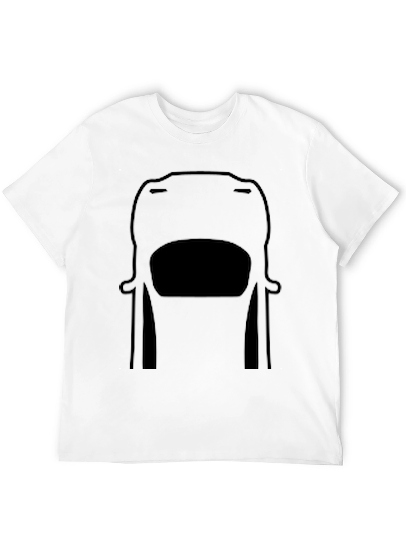Minimalist Black Car Outline T-Shirt