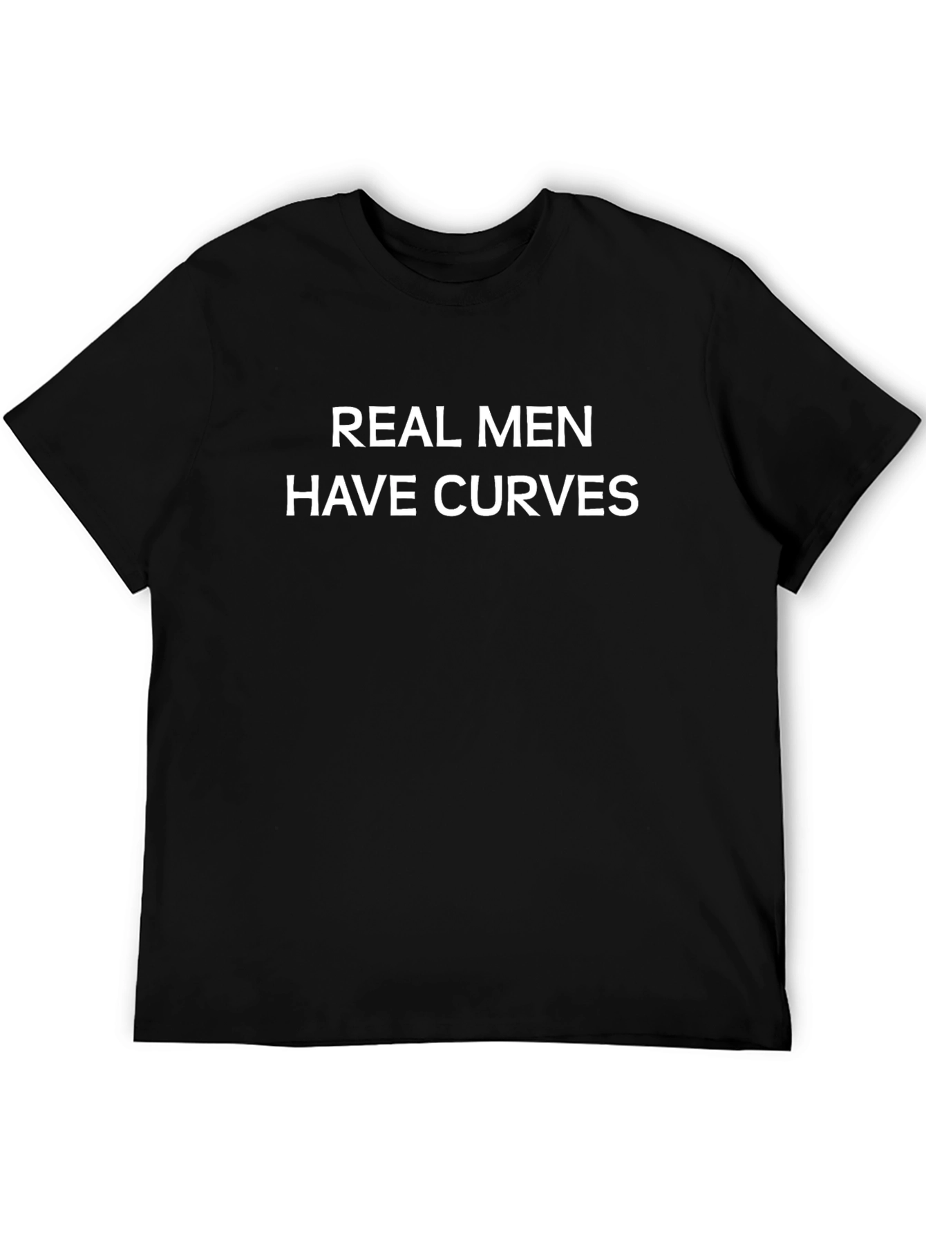 Real Men Have Curves Graphic Tee - Black