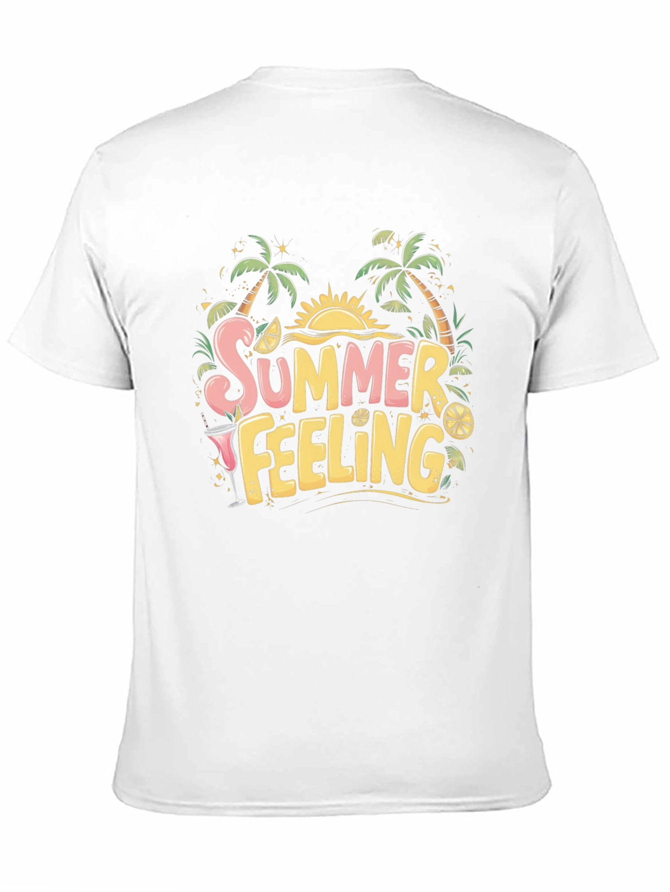 Summer Feeling Black Graphic Tee