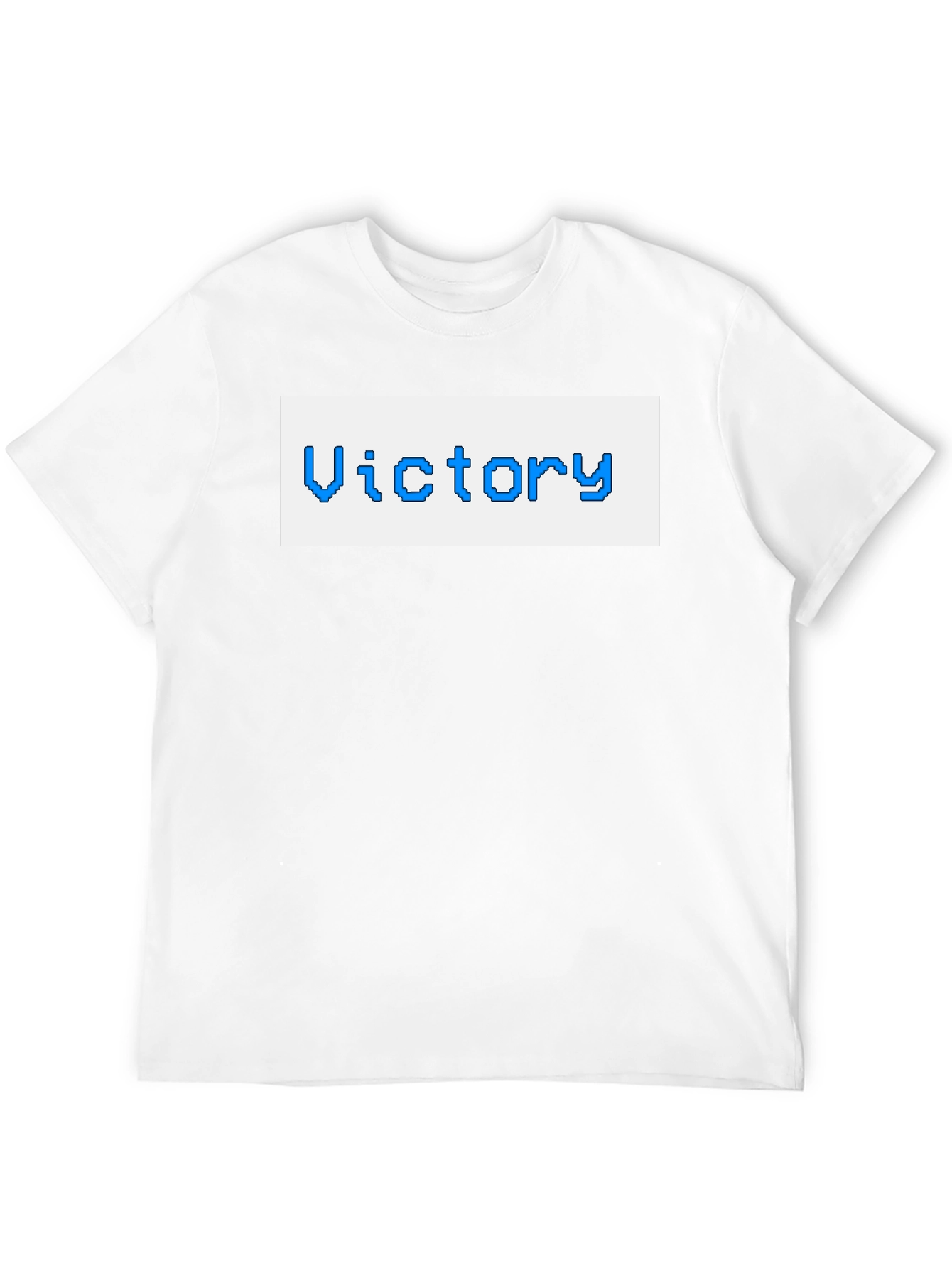 Victory Pixel Art Black T-Shirt