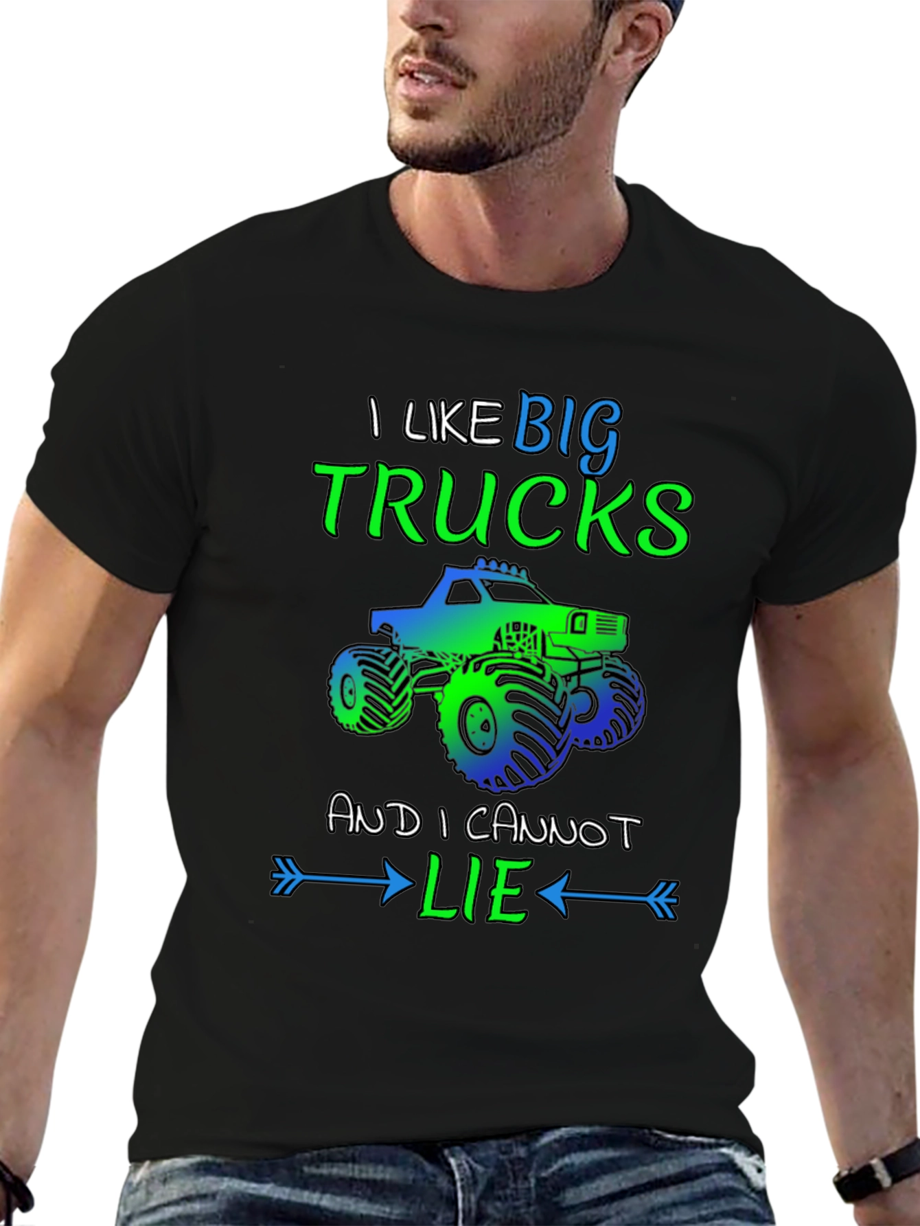 Big Trucks Graphic Tee - Humor T-Shirt