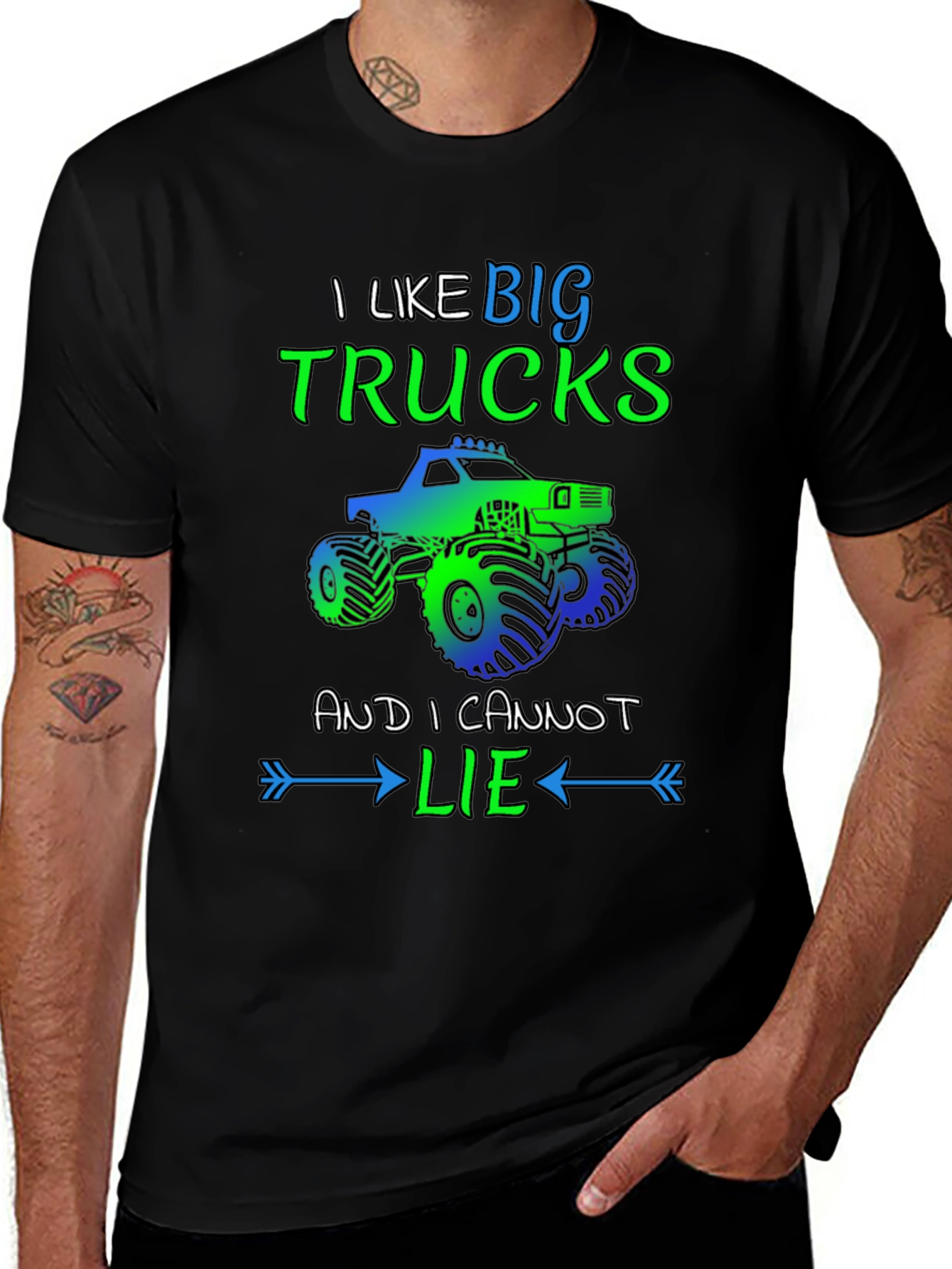 Big Trucks Graphic Tee - Humor T-Shirt