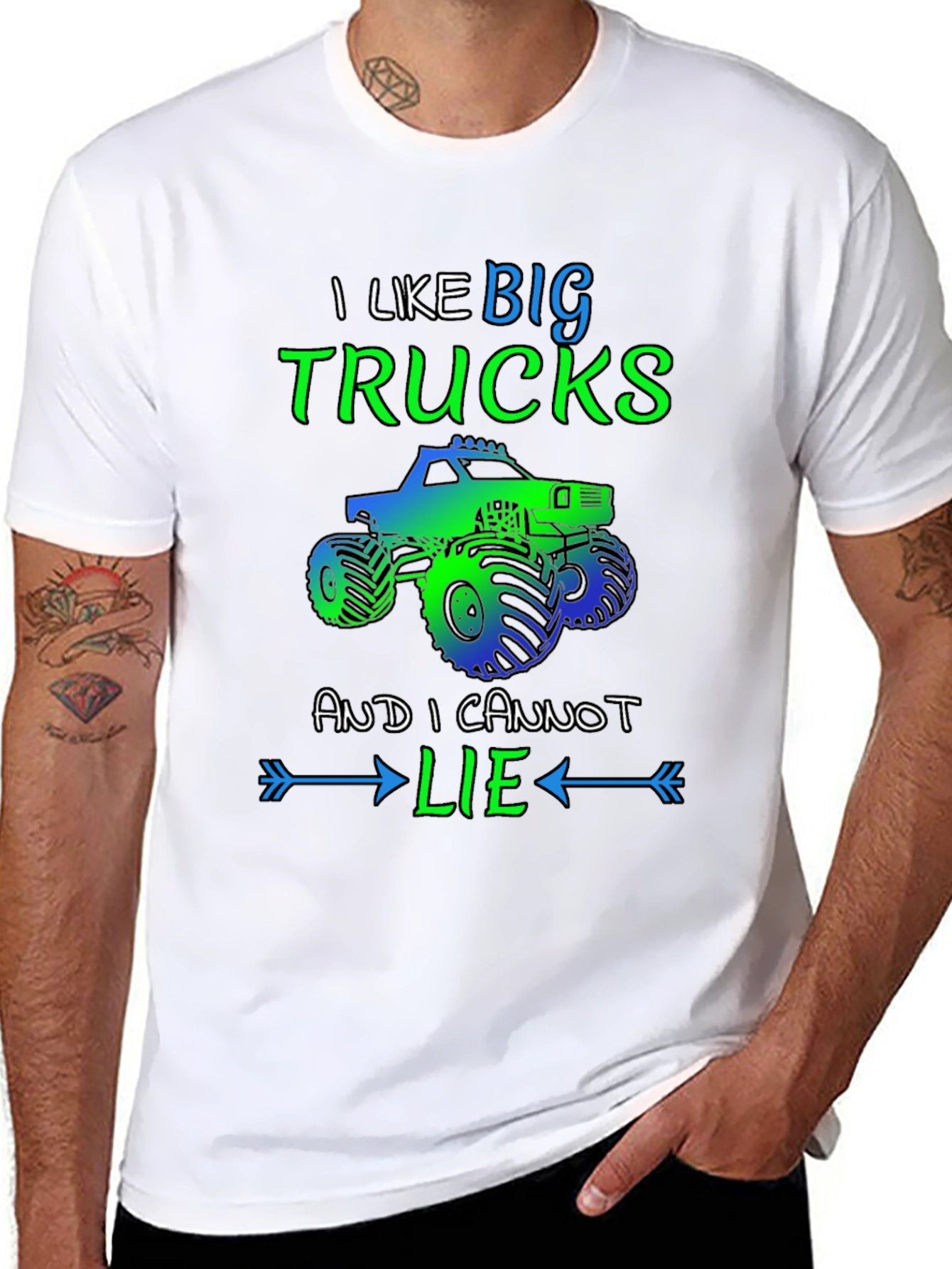 Big Trucks Graphic Tee - Humor T-Shirt