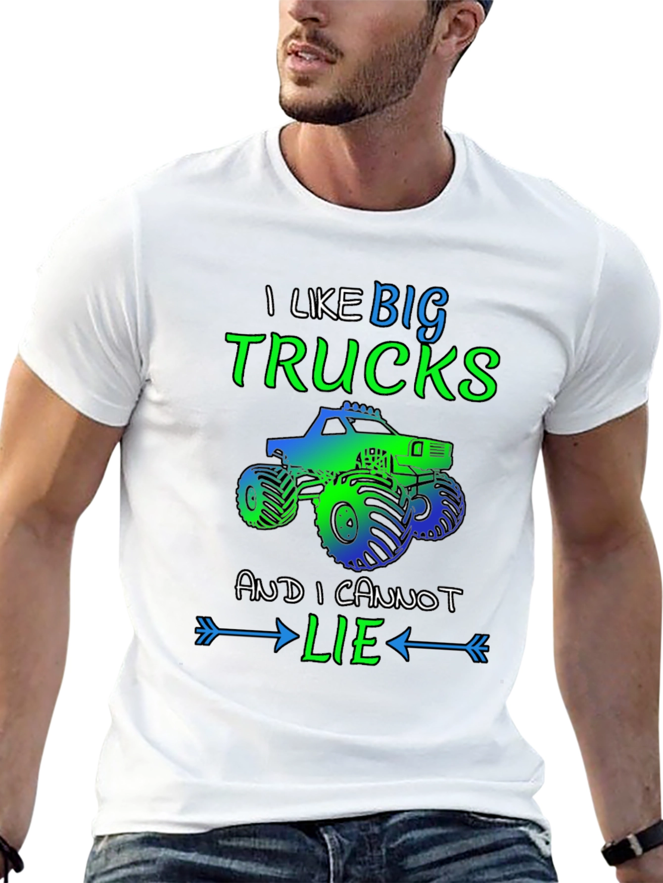 Big Trucks Graphic Tee - Humor T-Shirt