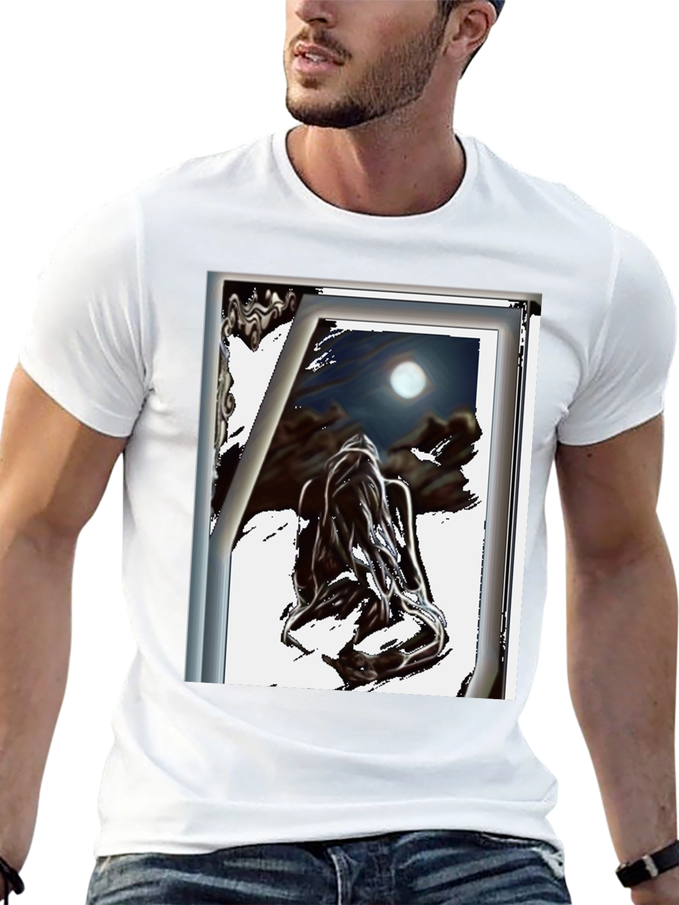 Moonlit Dream T-Shirt - Black Graphic Tee