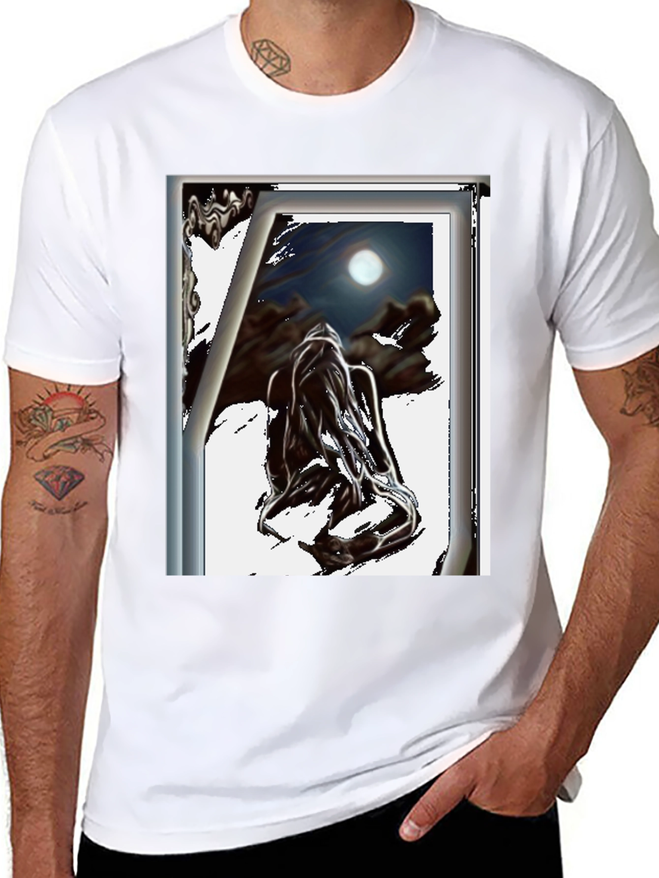 Moonlit Dream T-Shirt - Black Graphic Tee
