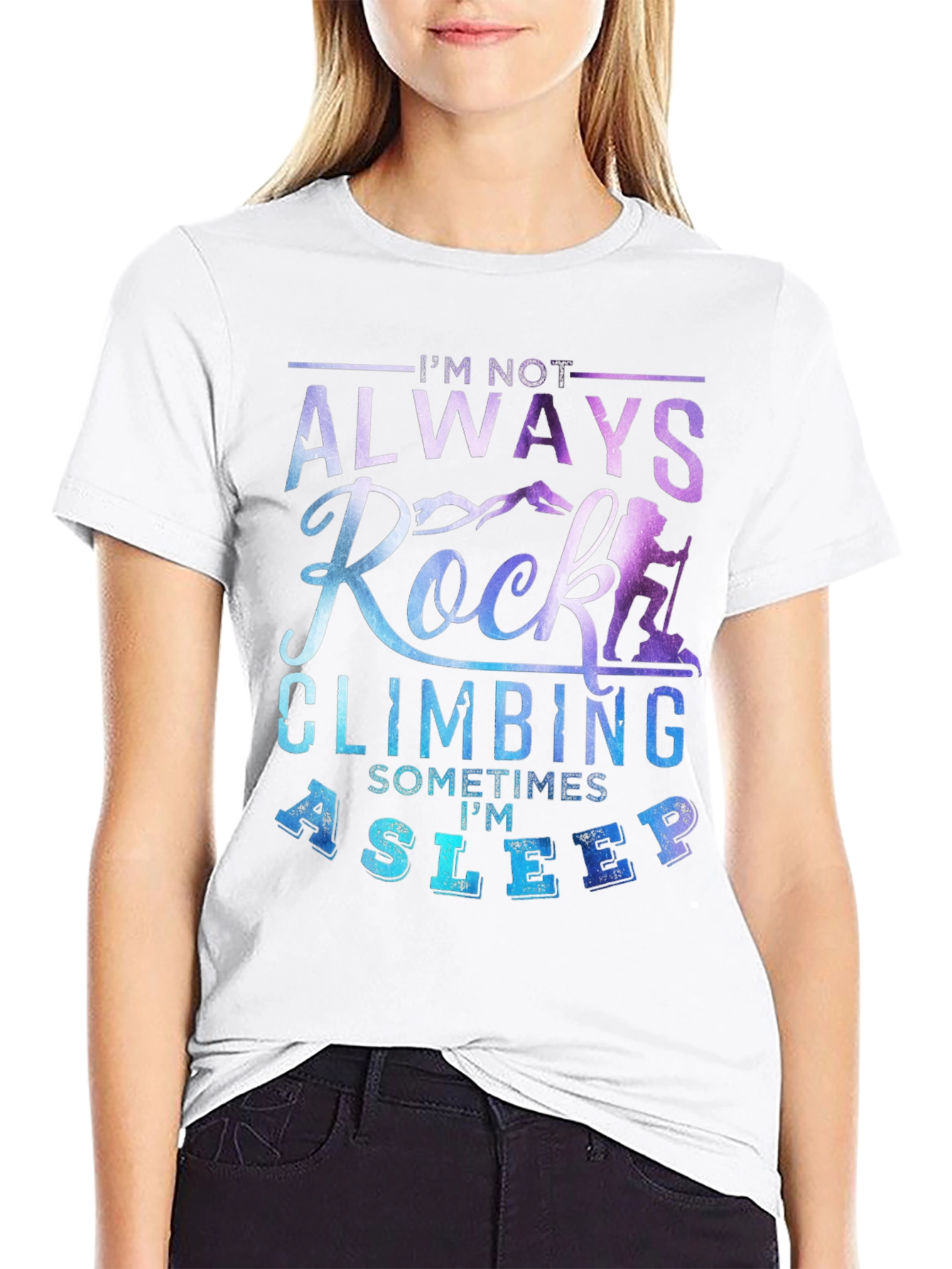 Rock Climbing T-Shirt - Always Climbing Sometimes Asleep