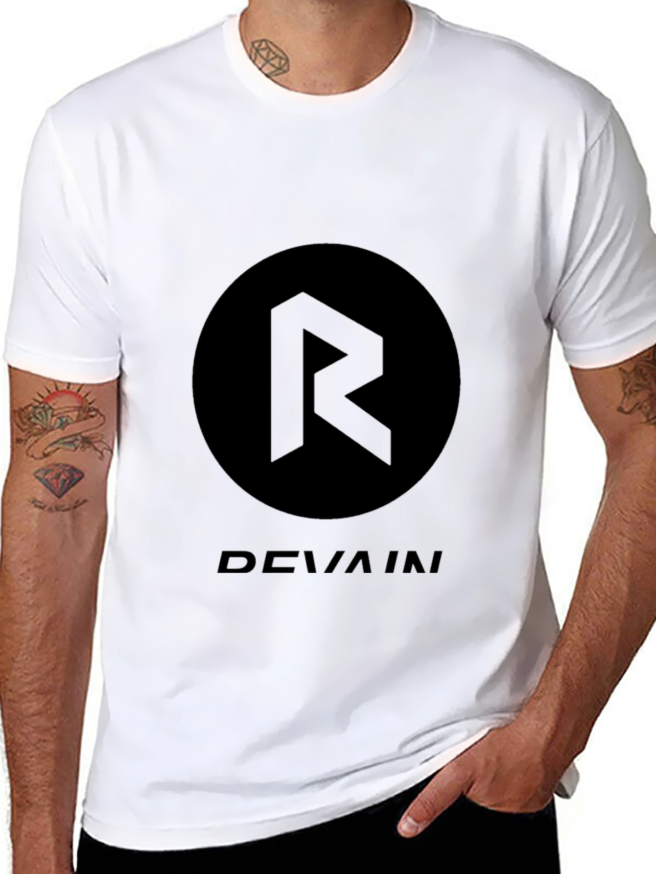 Black Devain Graphic Print T-Shirt