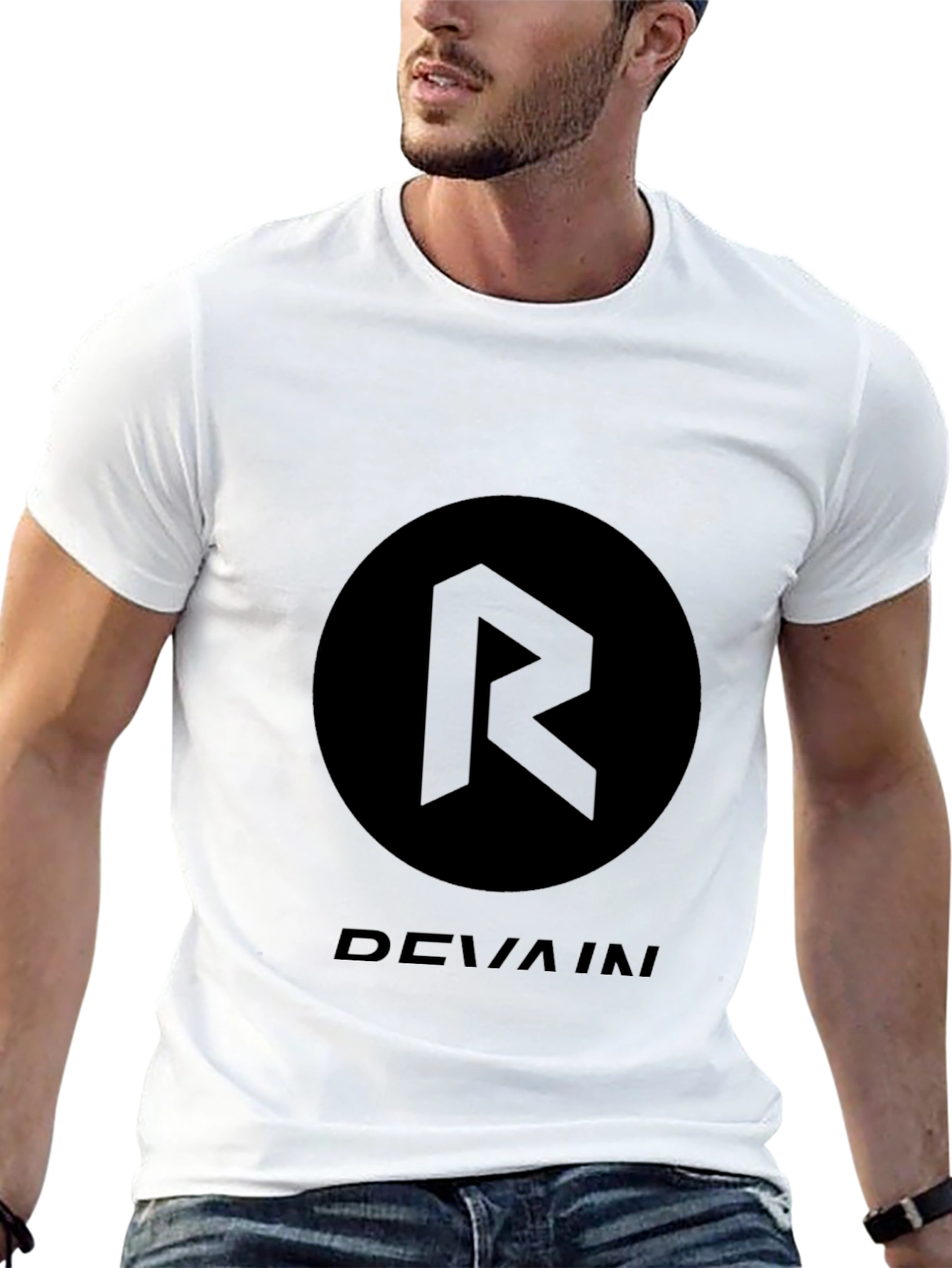 Black Devain Graphic Print T-Shirt