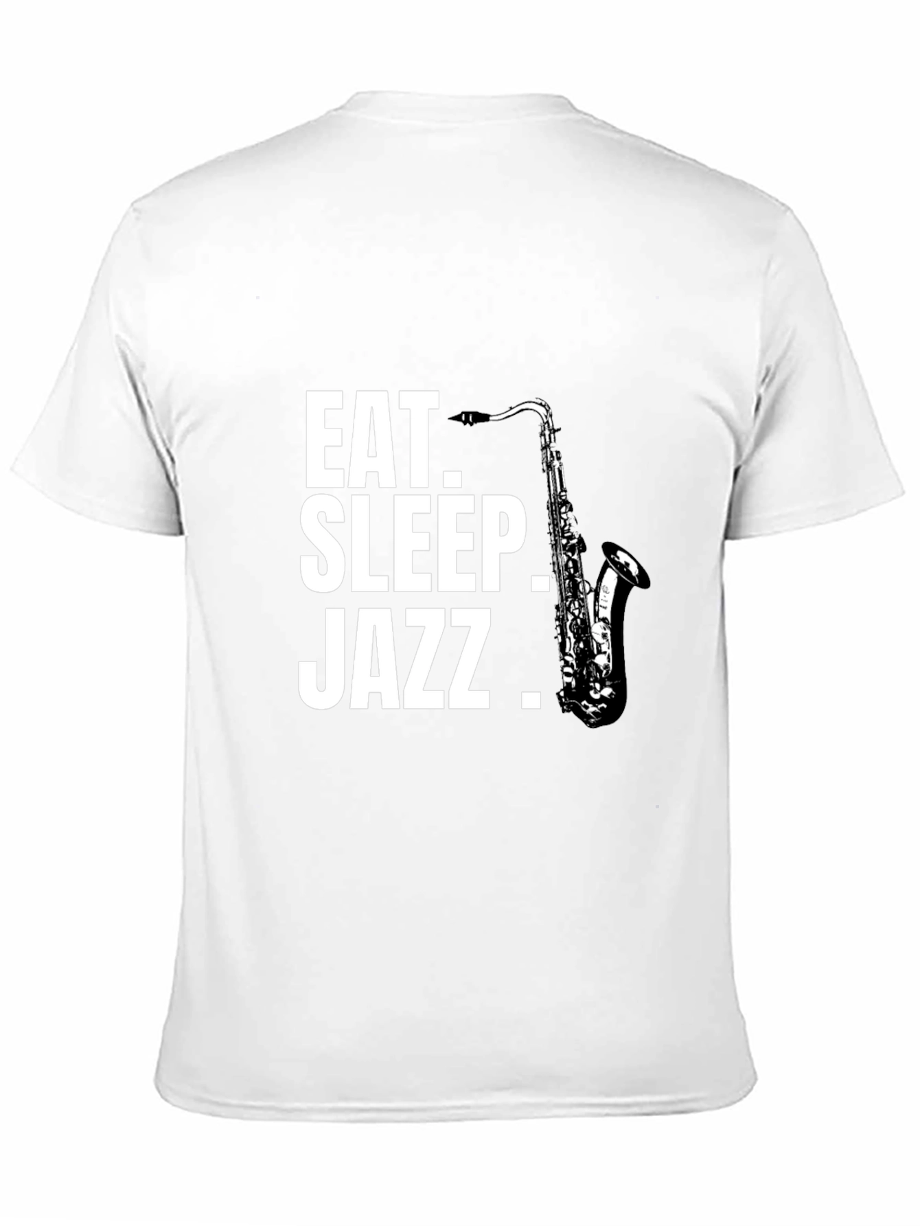 Eat Sleep Jazz Saxophone Black Graphic T-Shirt