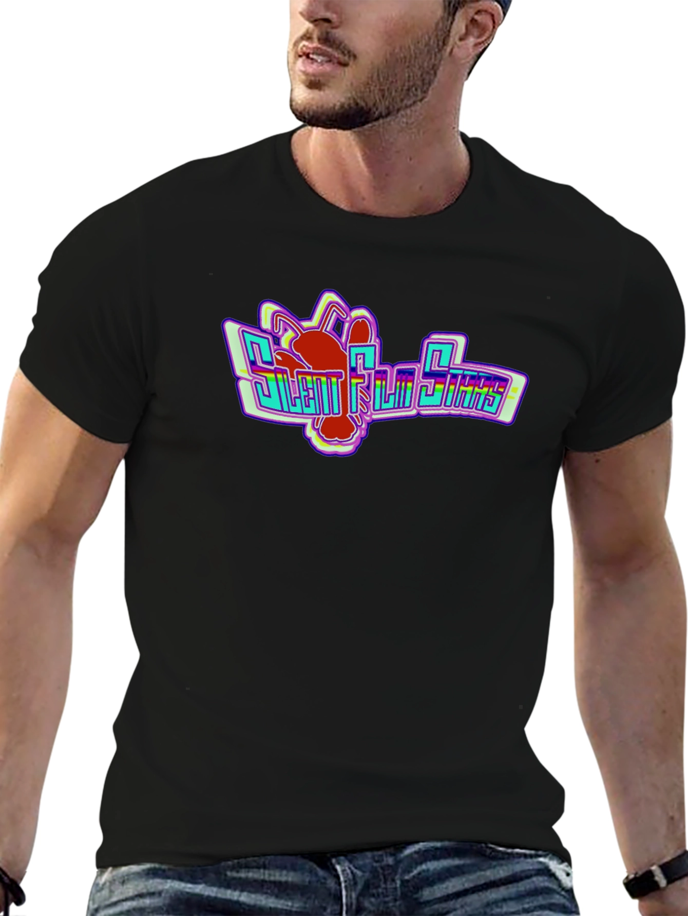 Silent Film Stars Black Graphic Tee