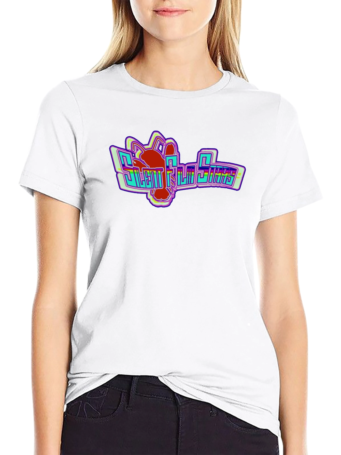 Silent Film Stars Black Graphic Tee
