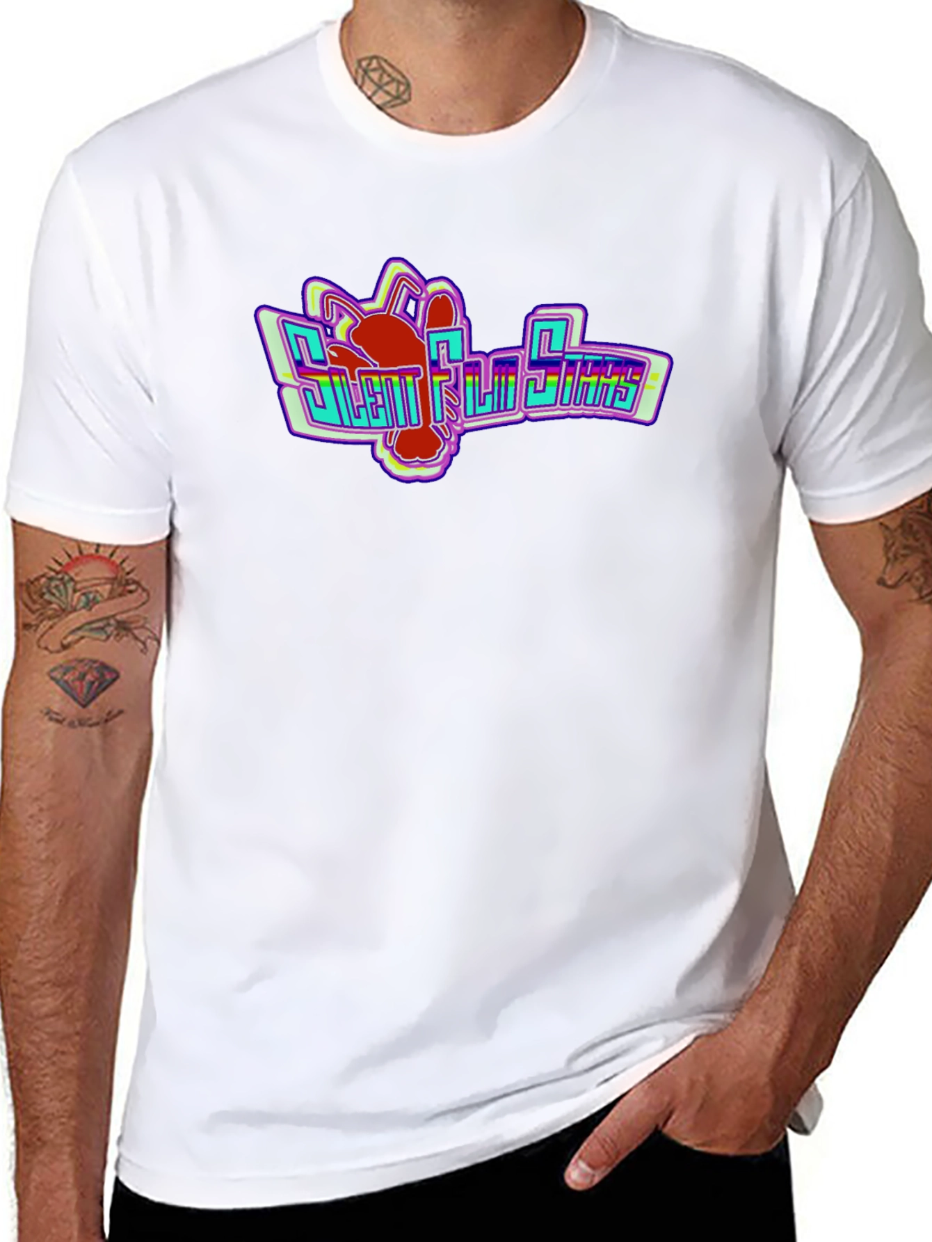 Silent Film Stars Black Graphic Tee