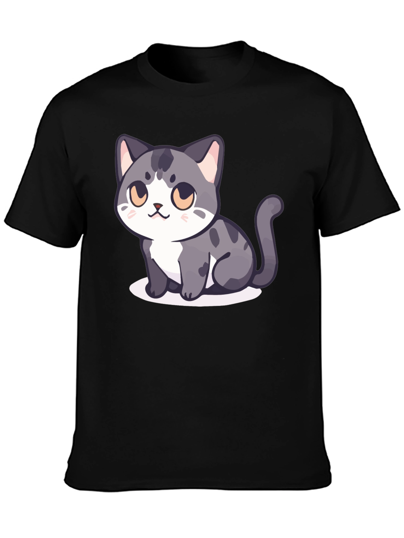 Cute Cartoon Cat Graphic T-Shirt - Stylish Unisex Tee